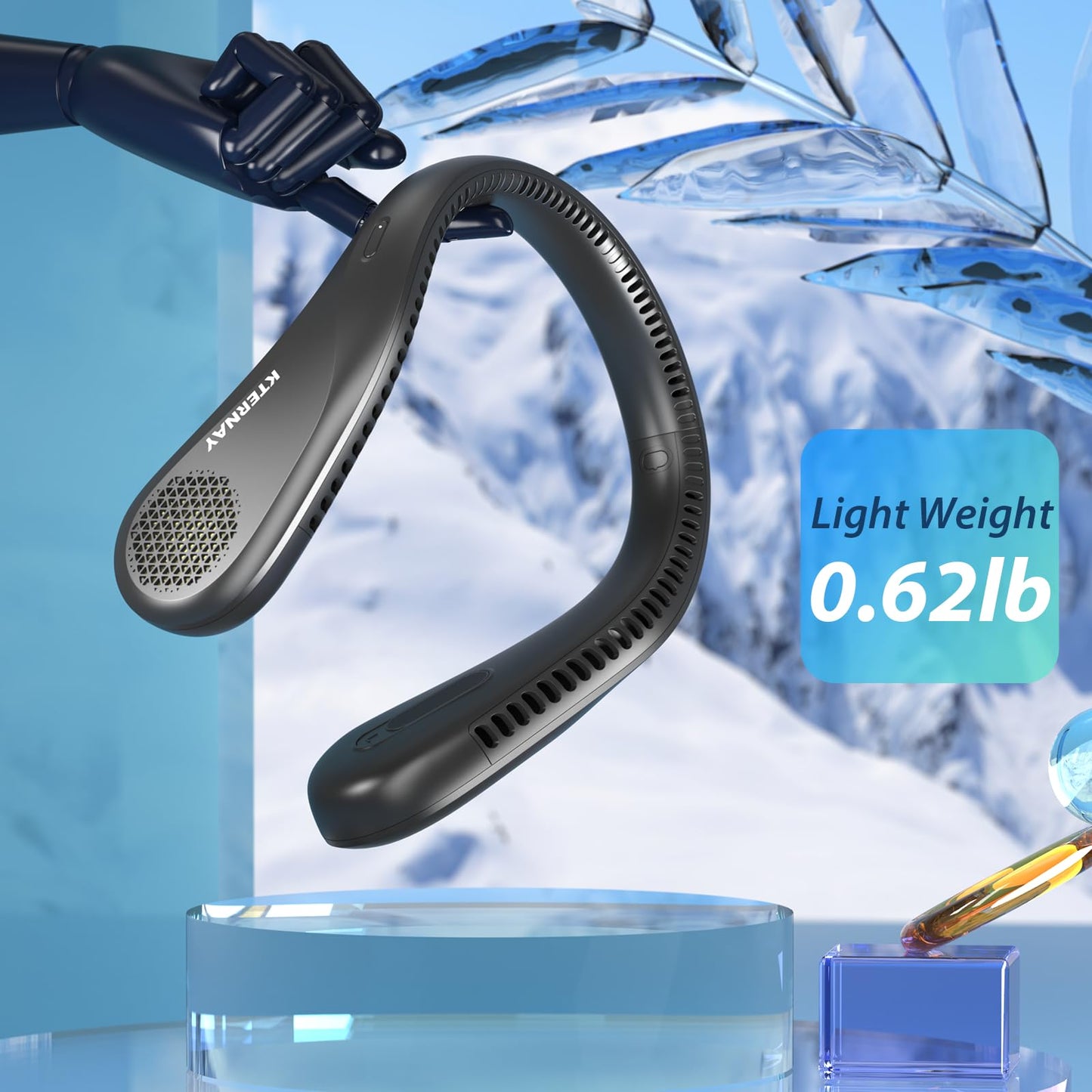 Bladeless Neck Fan with 3 Speed Settings