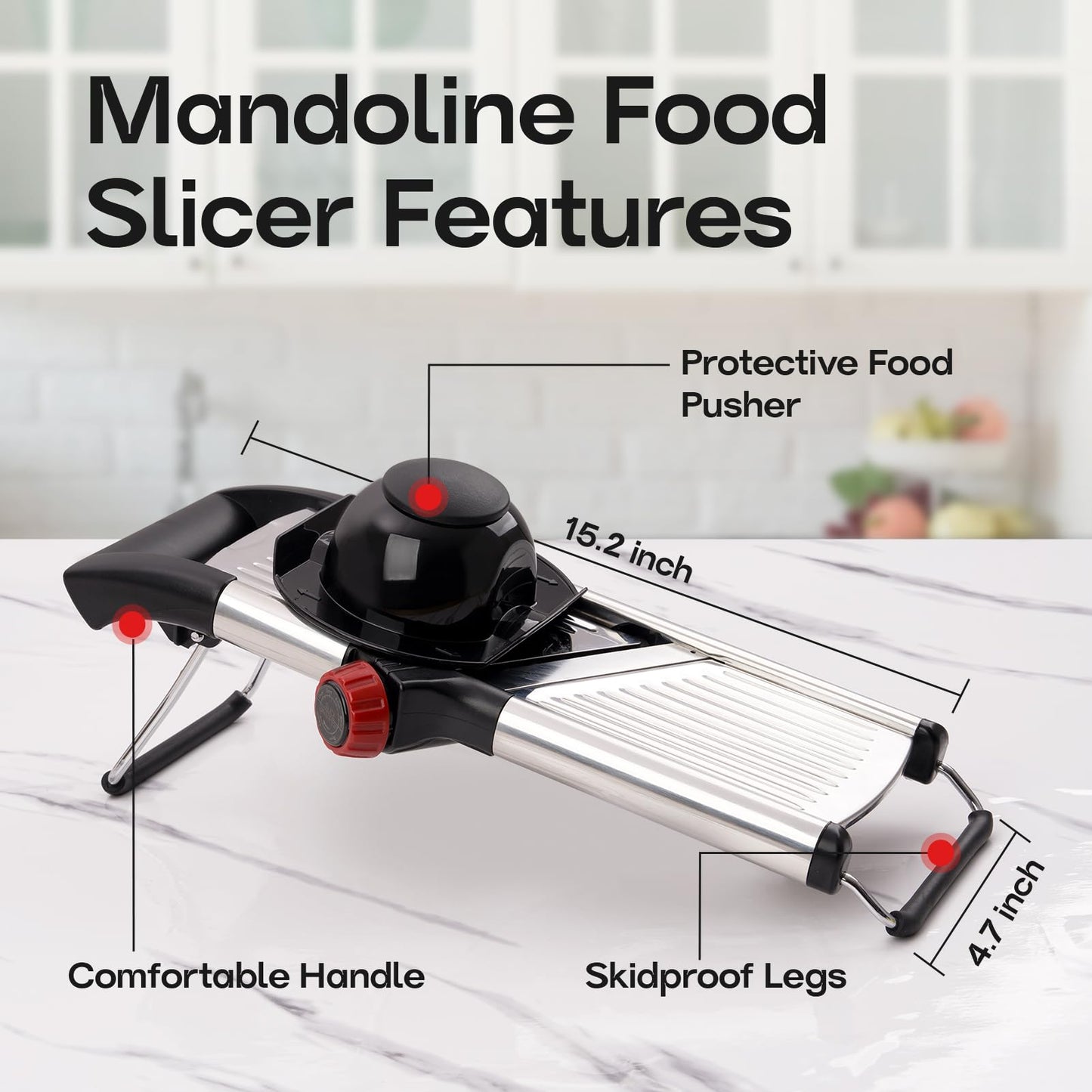 Adjustable Stainless Steel Mandoline Slicer for Vegetables