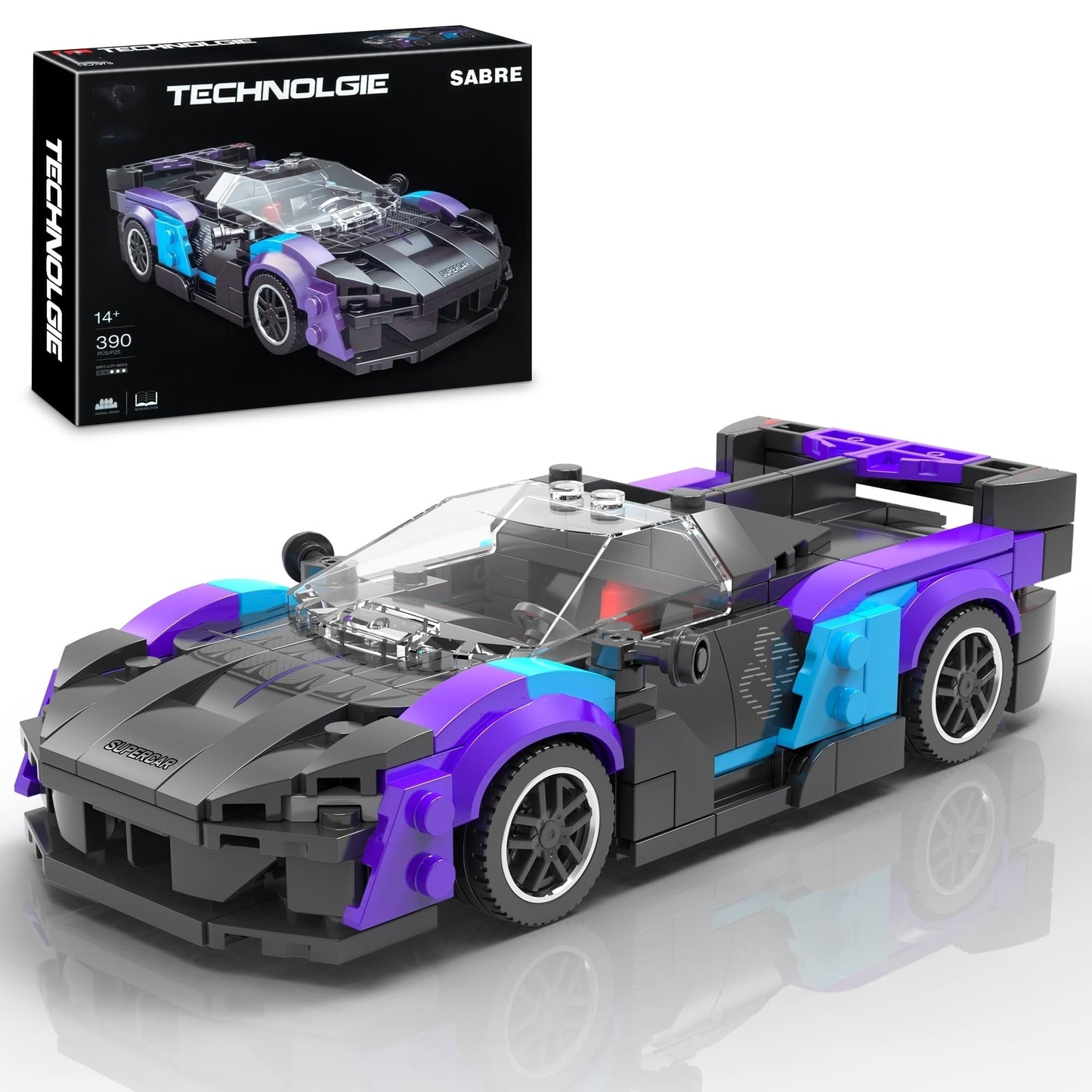 476-Piece Super Sports Car Building Set