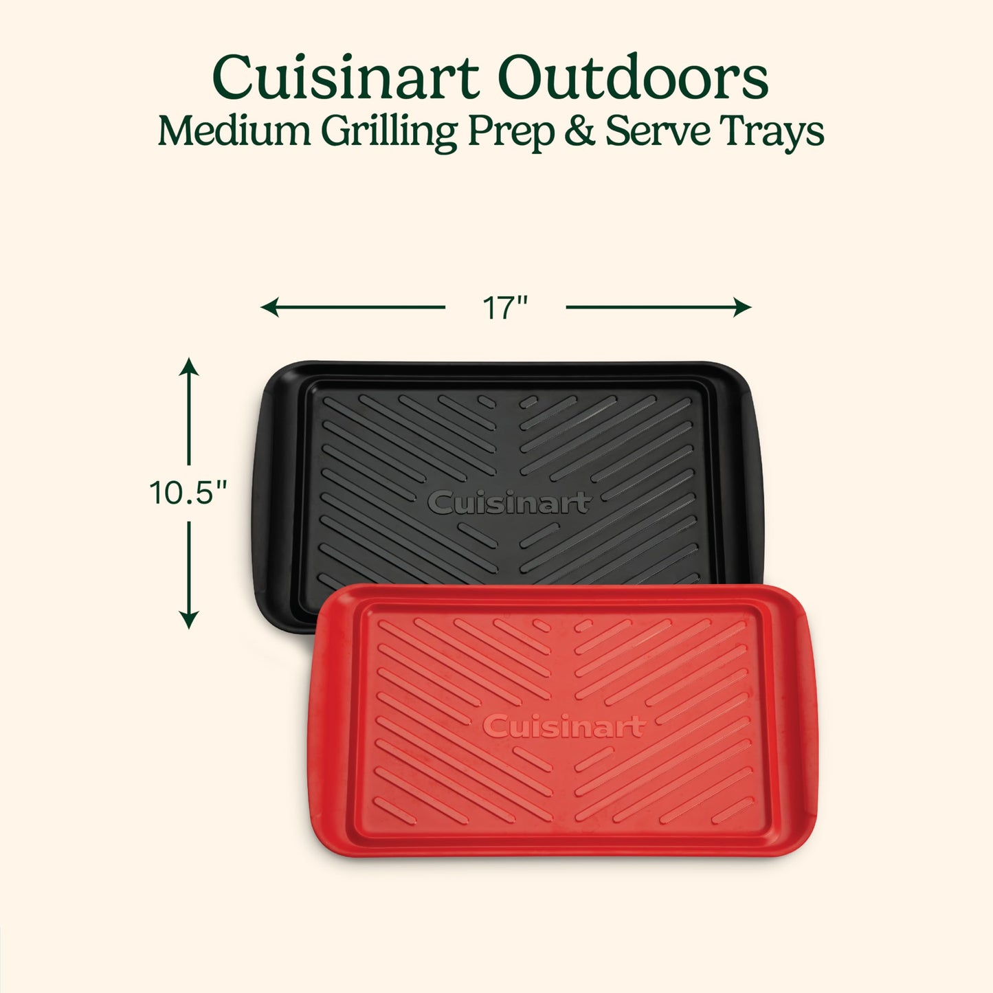 Cuisinart BBQ Safe Grilling Prep Trays, 2-Pack