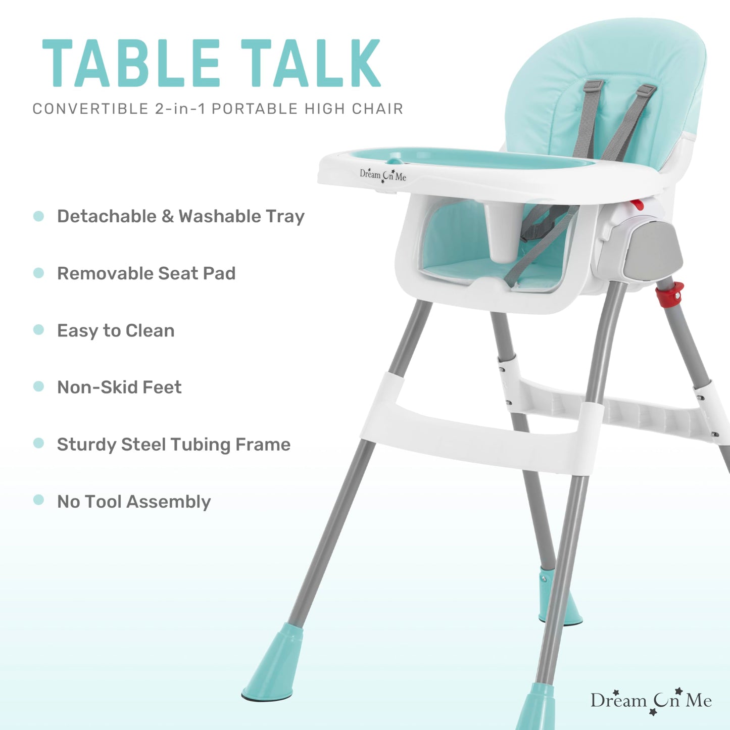 Dream On Me Portable 2-in-1 High Chair