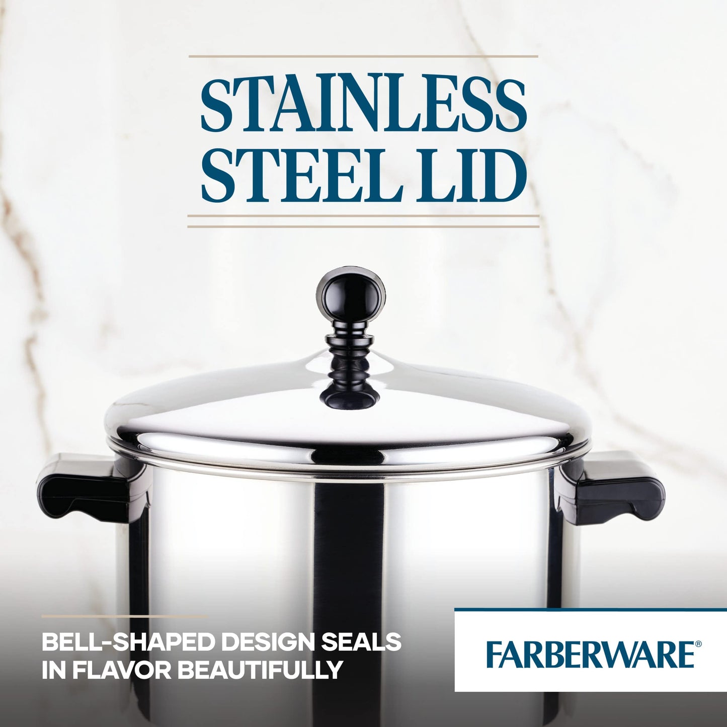 4-Quart Farberware Stainless Steel Saucepot with Lid