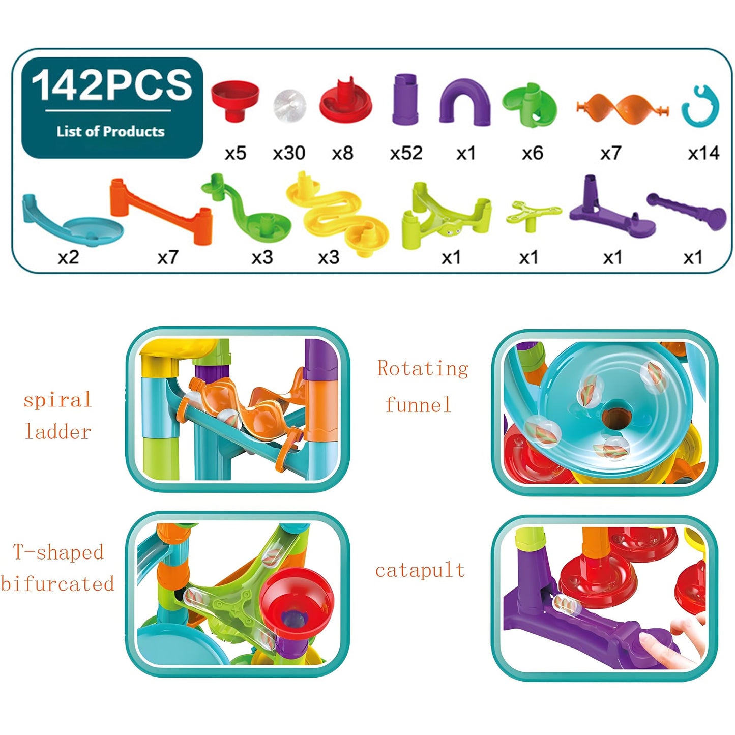 RockSwan 172-Piece Marble Run STEM Toy Set
