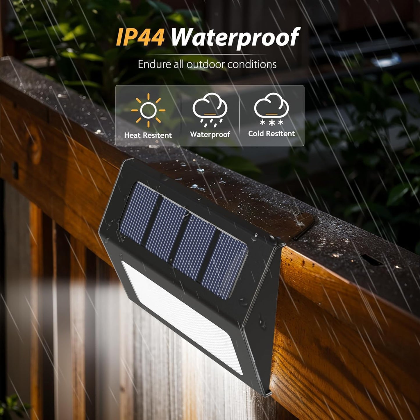 12 Pack Solar Fence Lights Outdoor Waterproof