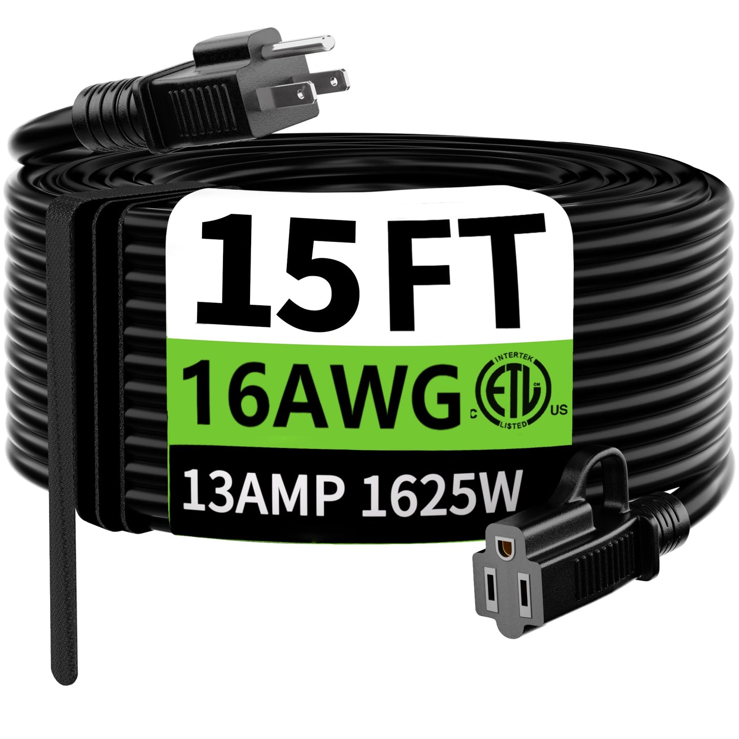 15ft Waterproof Heavy Duty Extension Cord