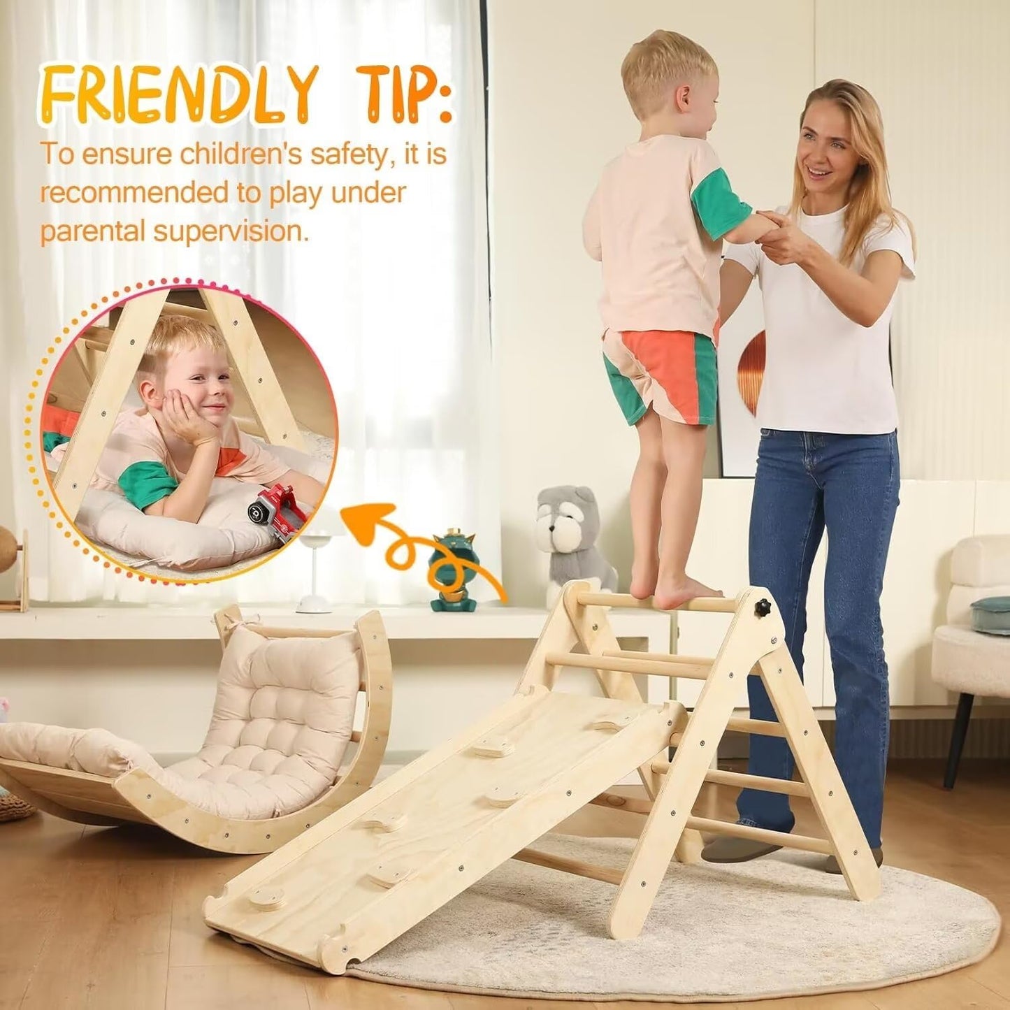 7-in-1 Montessori Climbing Set for Toddlers