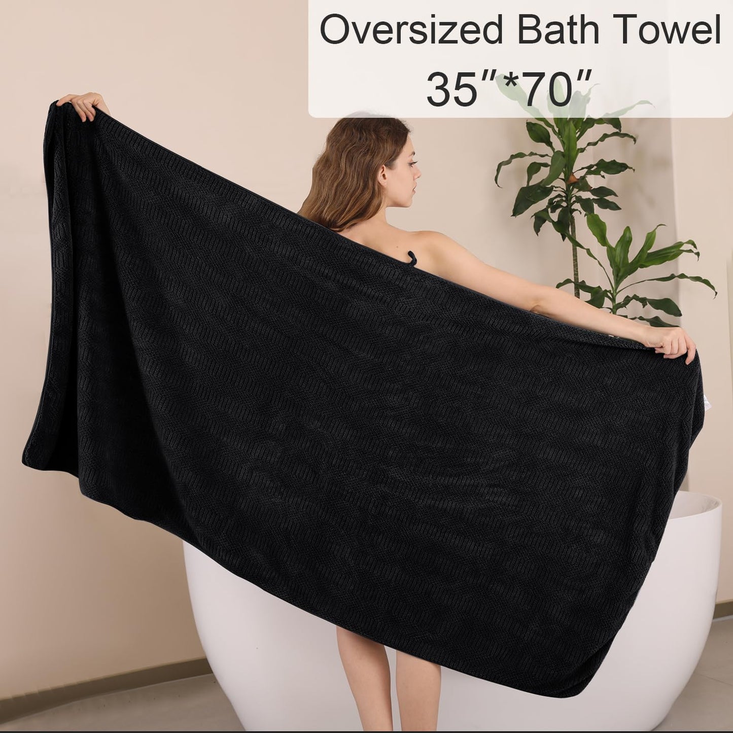 8-Piece Bath Towels Set by Hailea