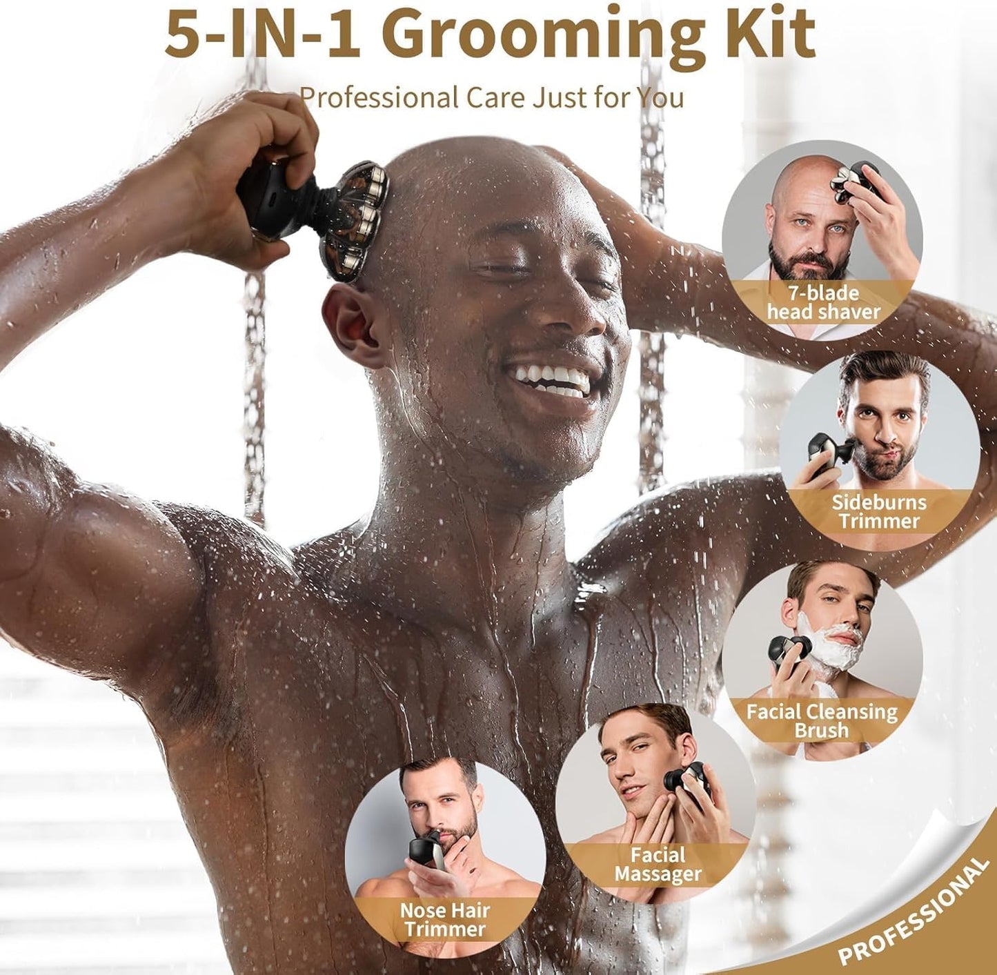 5 in 1 Waterproof Electric Razor Grooming Kit