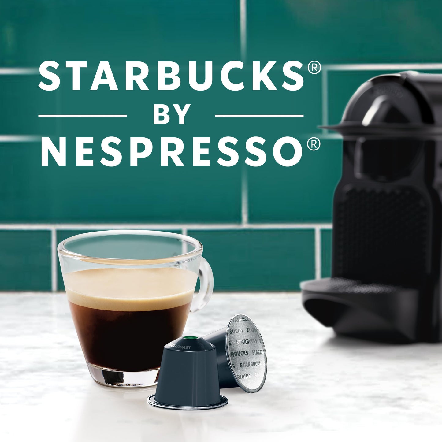 Starbucks Decaf Dark Roast Espresso Pods, 50-Count