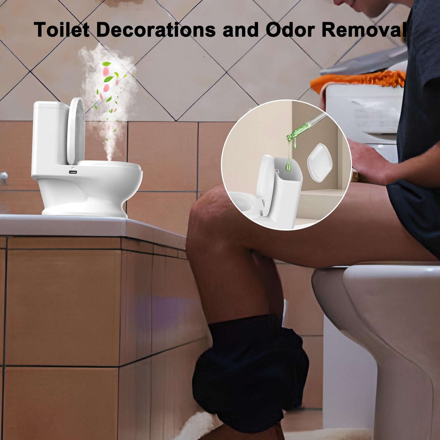 Funny Mini Toilet Humidifier with Essential Oil Diffuser