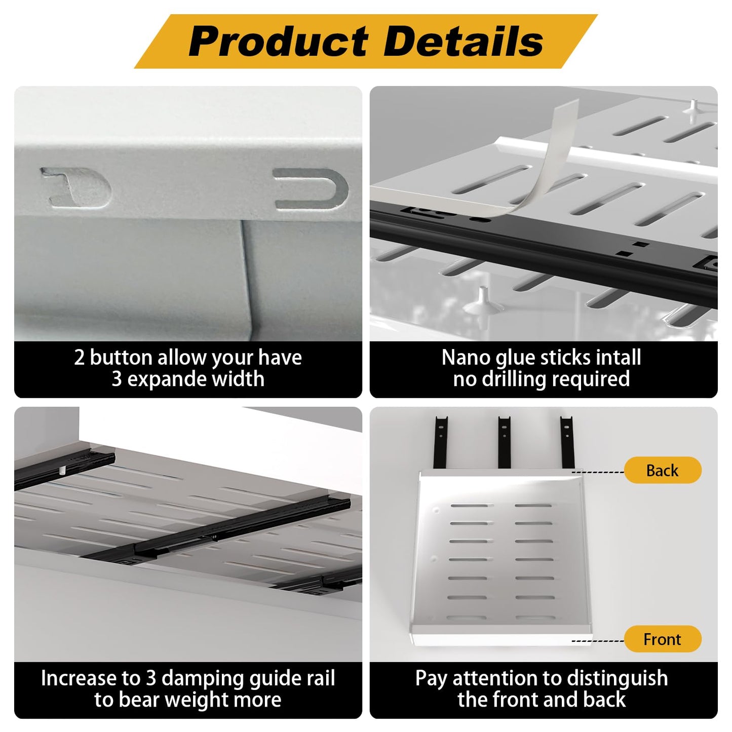 Expandable Slide Out Drawer Organizer for Kitchen