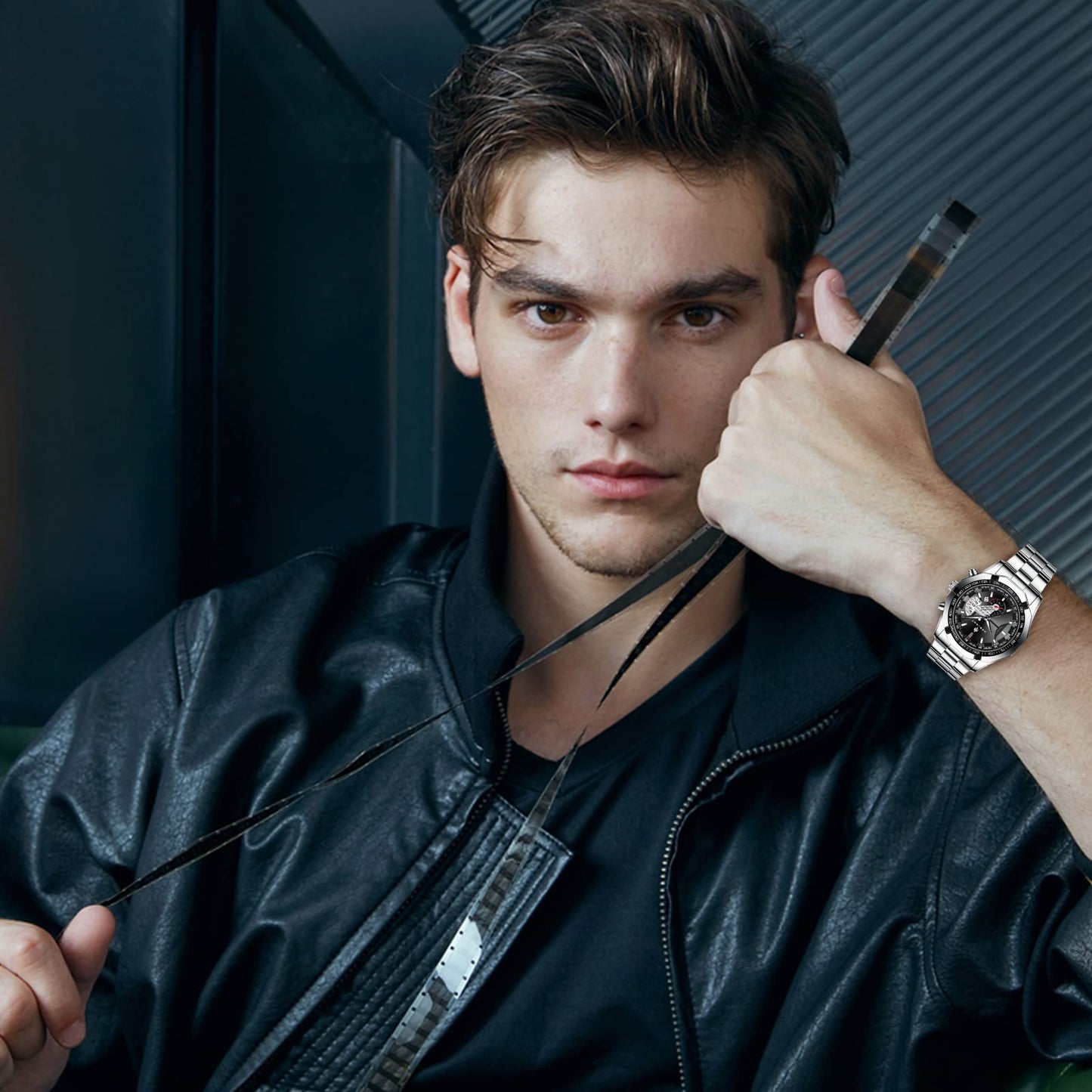 BY BENYAR AKNIGHT Watches for Men Quartz Movement Watch,Waterproof Luminous Men's Watch, Stainless Steel Strap Business Watches