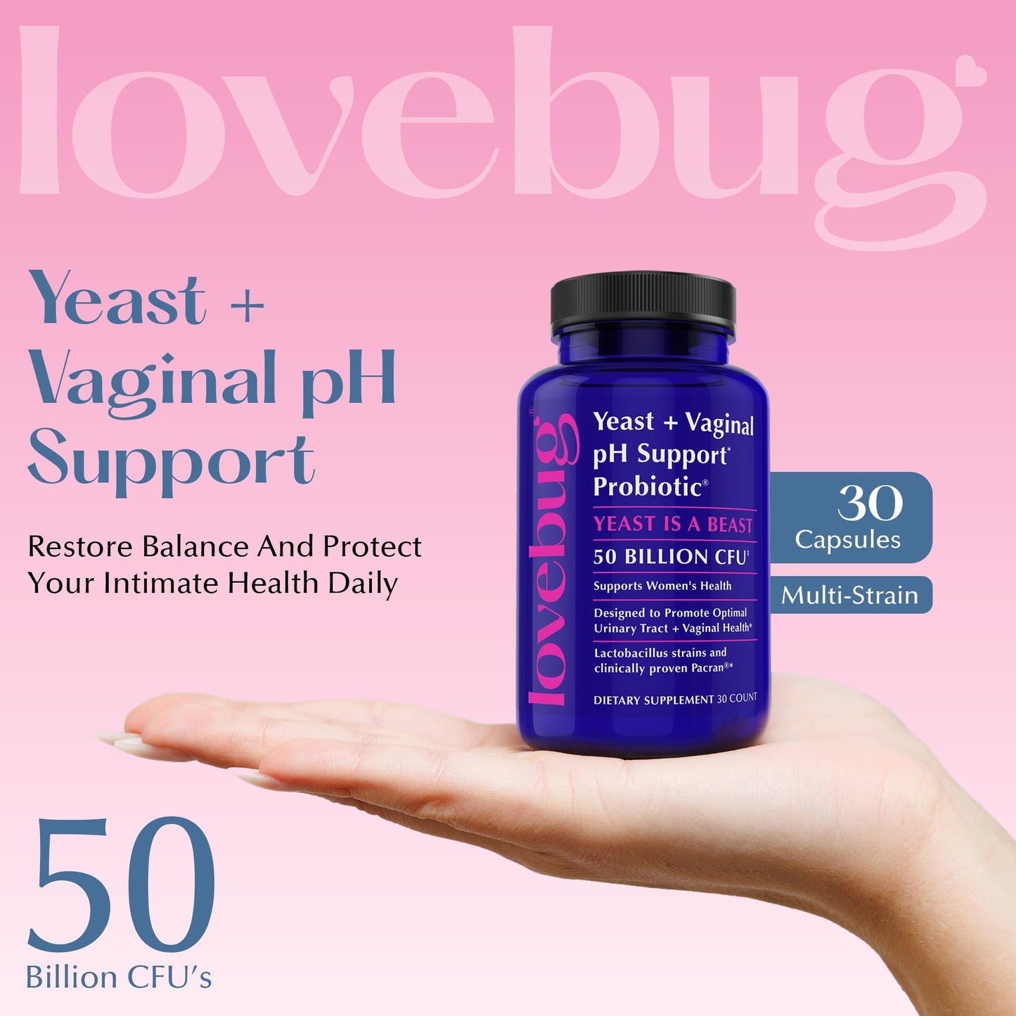 50 Billion CFU Yeast & pH Support Capsules