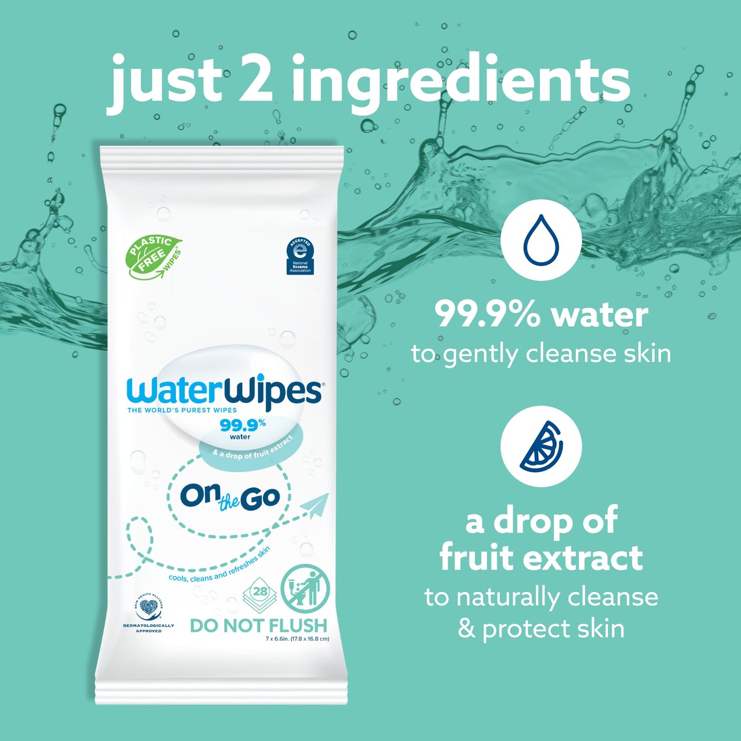 224 Count WaterWipes Travel Skin Refreshing Wipes