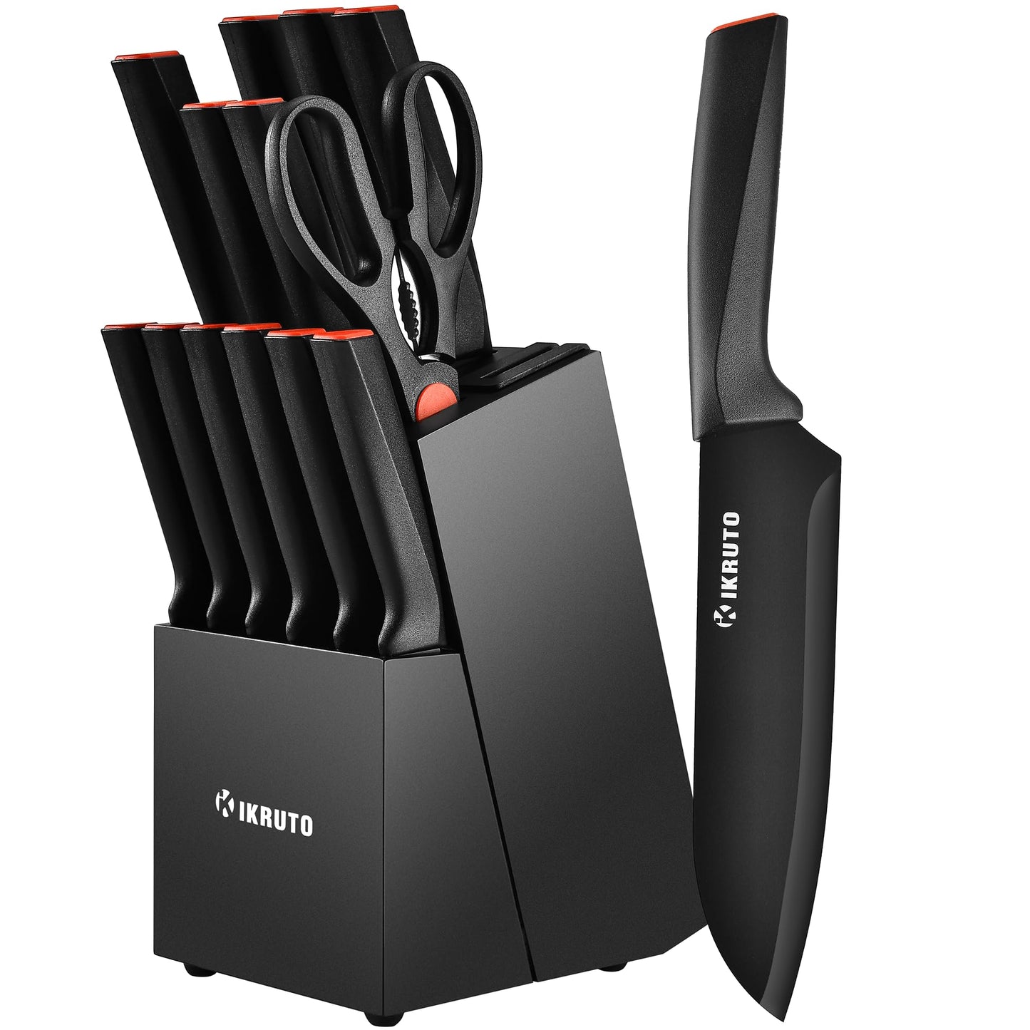 IKRUTO 15-Piece Professional Kitchen Knife Set