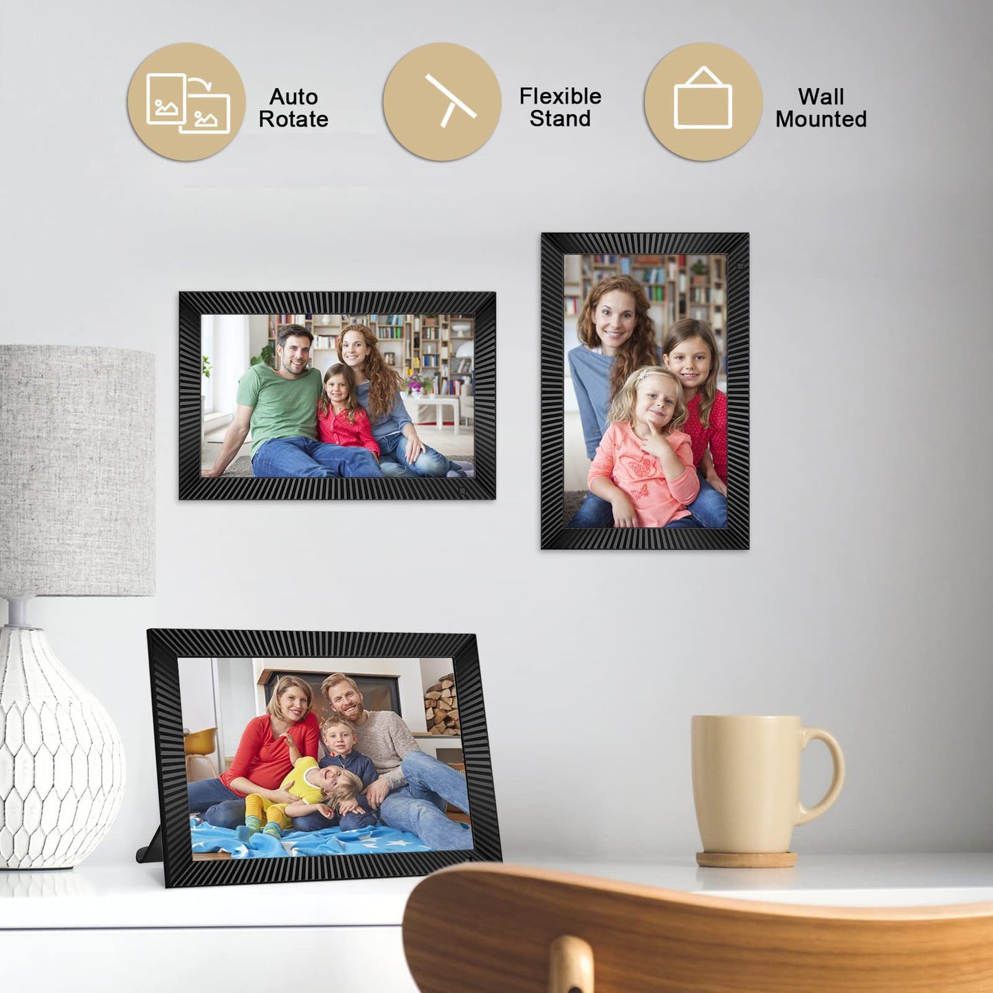 10.1" WiFi Digital Photo Frame with 32GB Storage