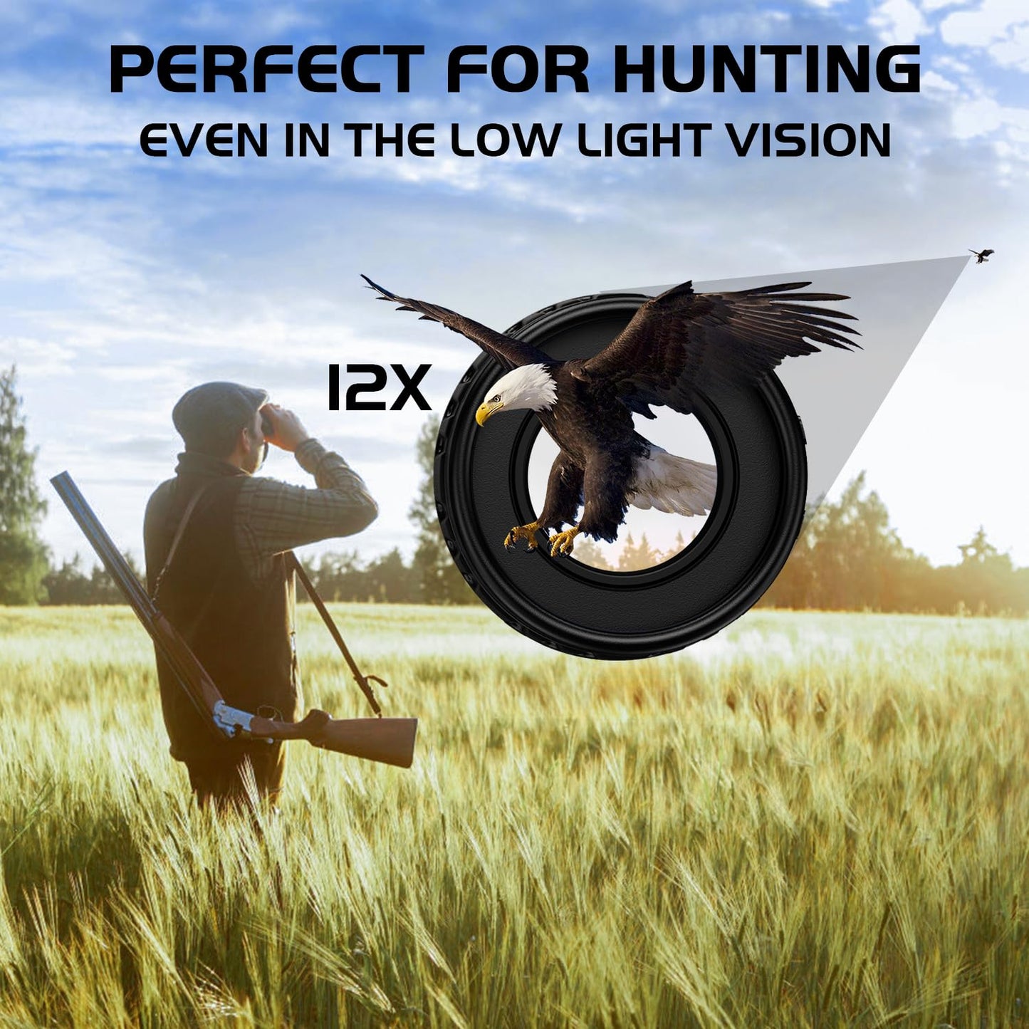 12X25 Compact Binoculars for Bird Watching & Travel