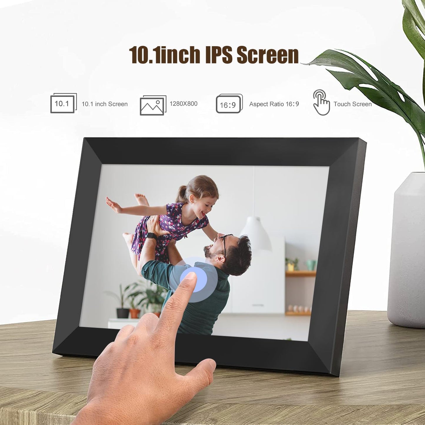 Mezed 10.1" Digital Photo Frame with Touch Screen