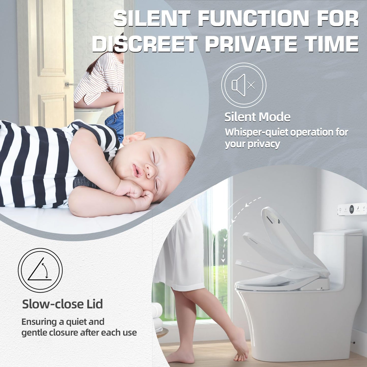 Smart Heated Bidet Toilet Seat with Dryer