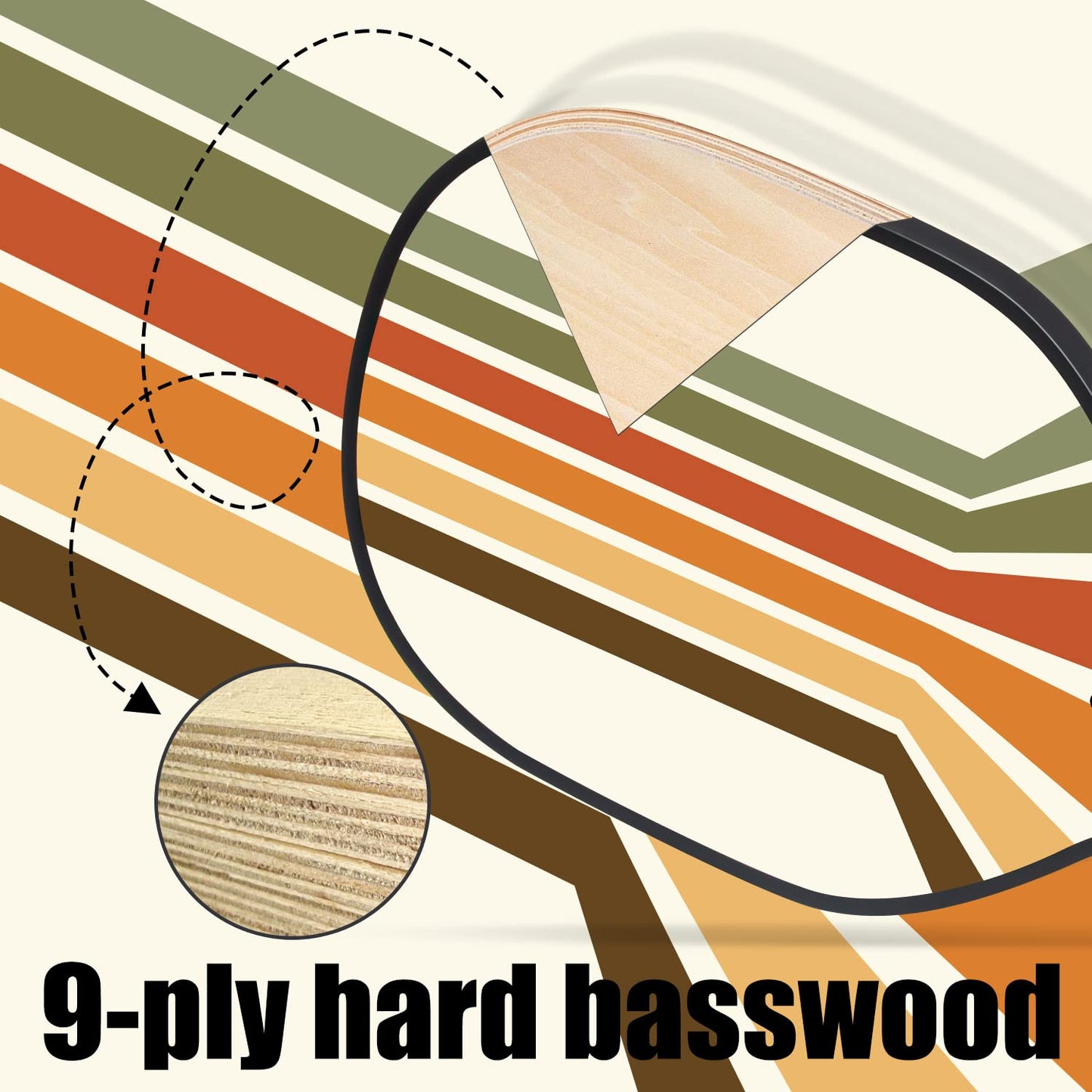 Pickleball Paddles Set of 4, Wood Pickleball Paddles Set with 4 Wooden Pickleball Paddles, 4 Pickleball Balls, 2 Pickleball Ball Retrievers & Pickleball Bag, Pickleball Rackets with Breathable Grip
