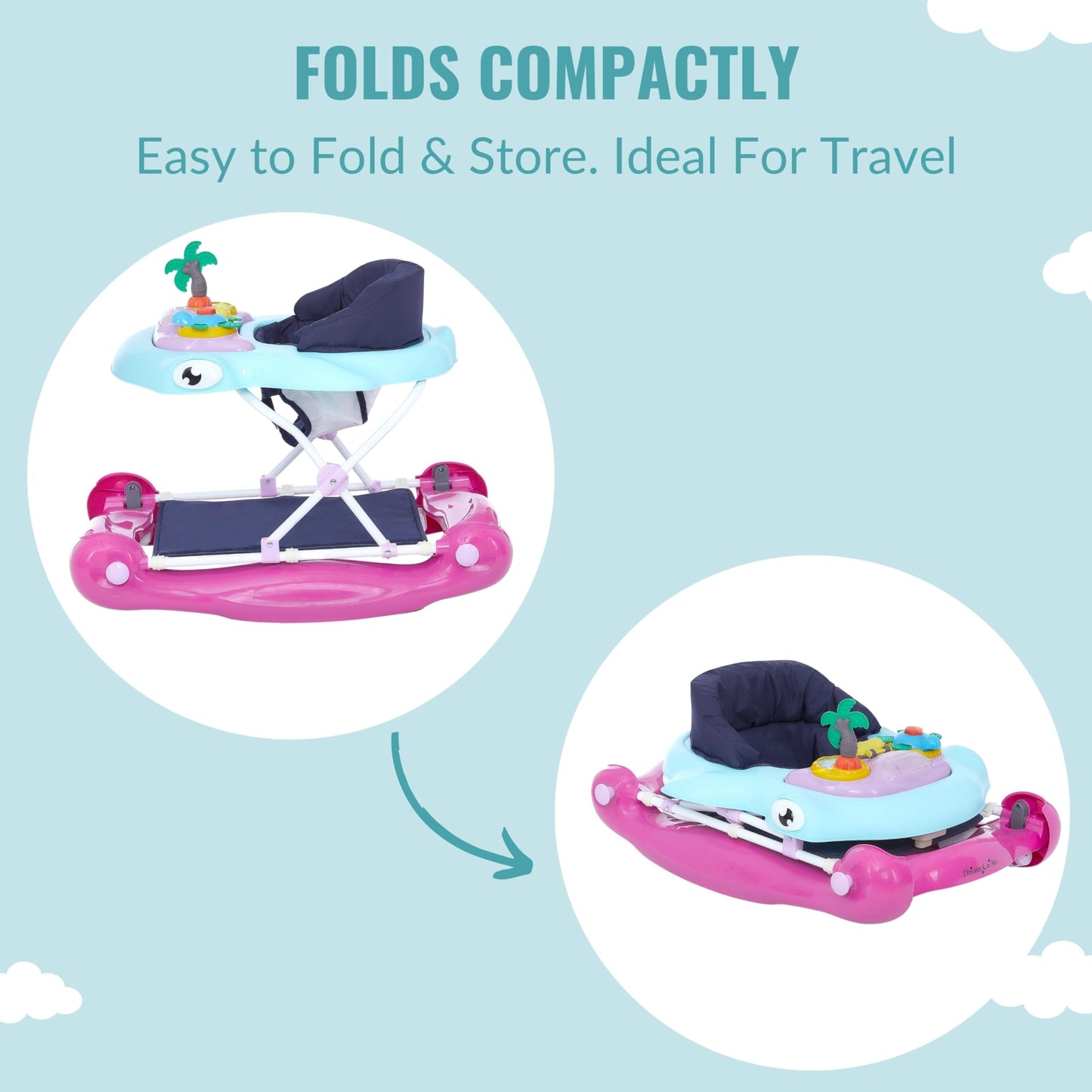Dream On Me 2-in-1 Aloha Baby Walker