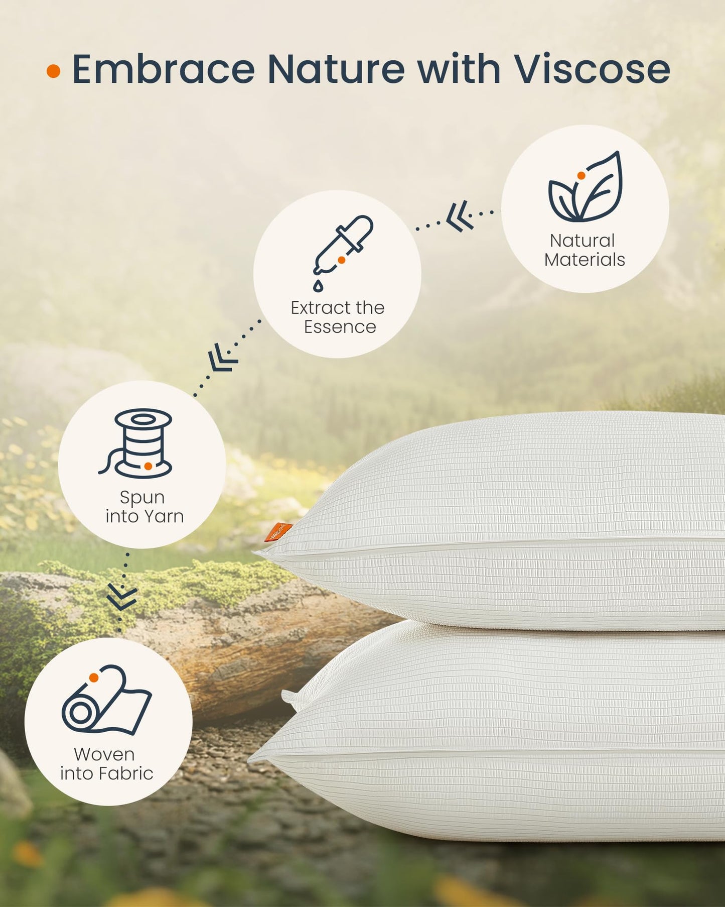 SONGMICS Home Down Alternative Bed Pillows Set of 2
