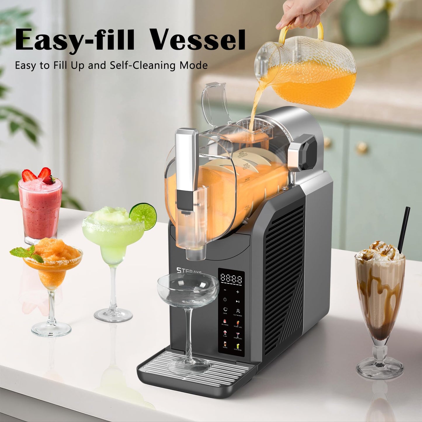 Slushie Machine with 6 Preset Programs