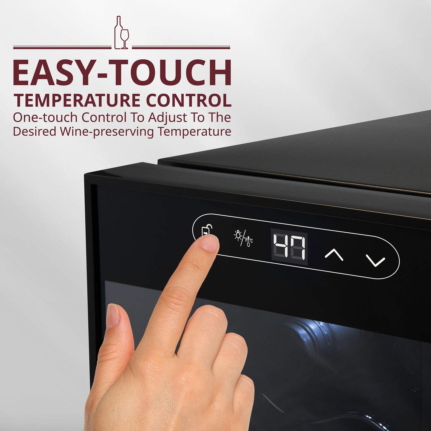 SCHMÉCKÉ 12-Bottle Wine Cooler with Digital Control