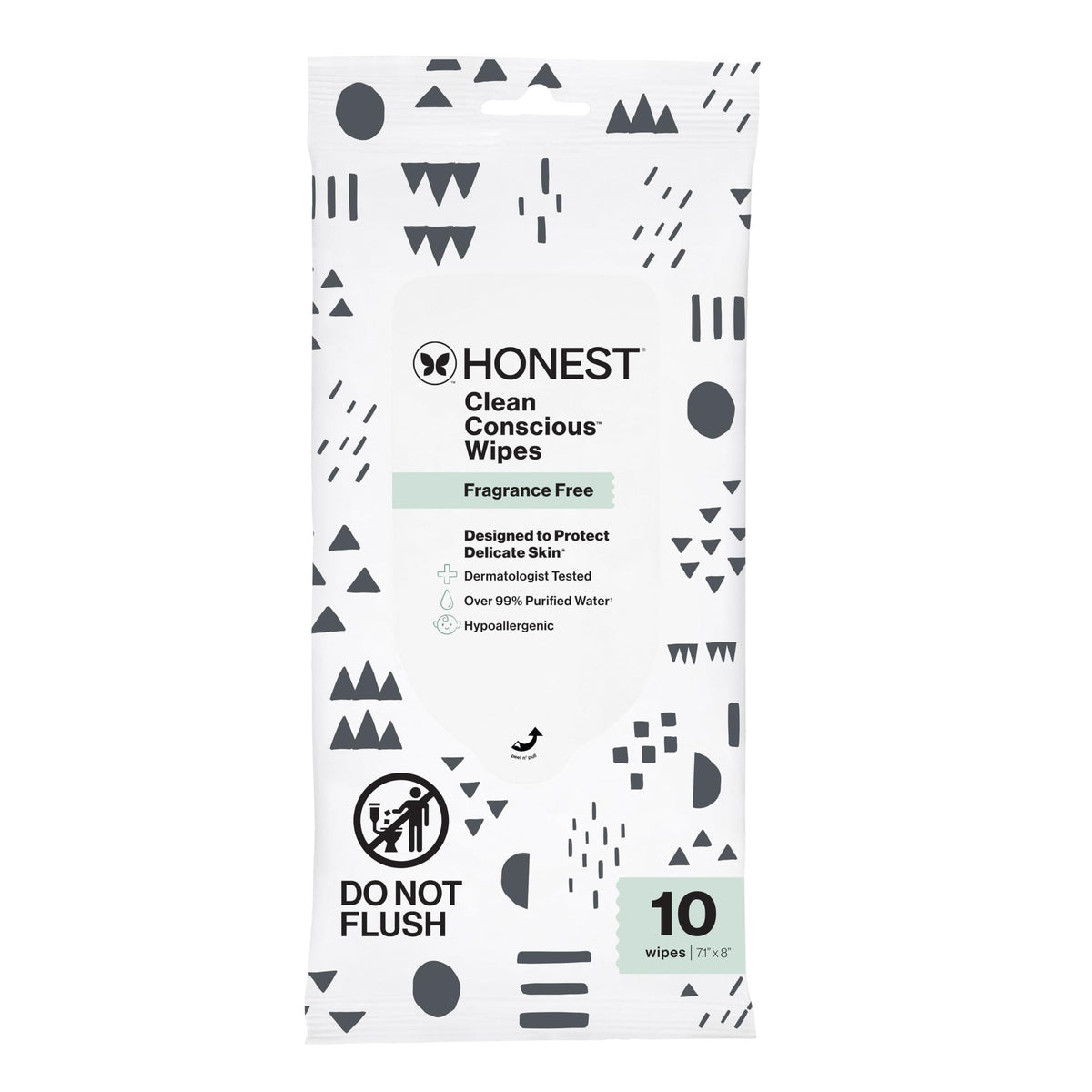 10 Count Honest Hypoallergenic Baby Wipes