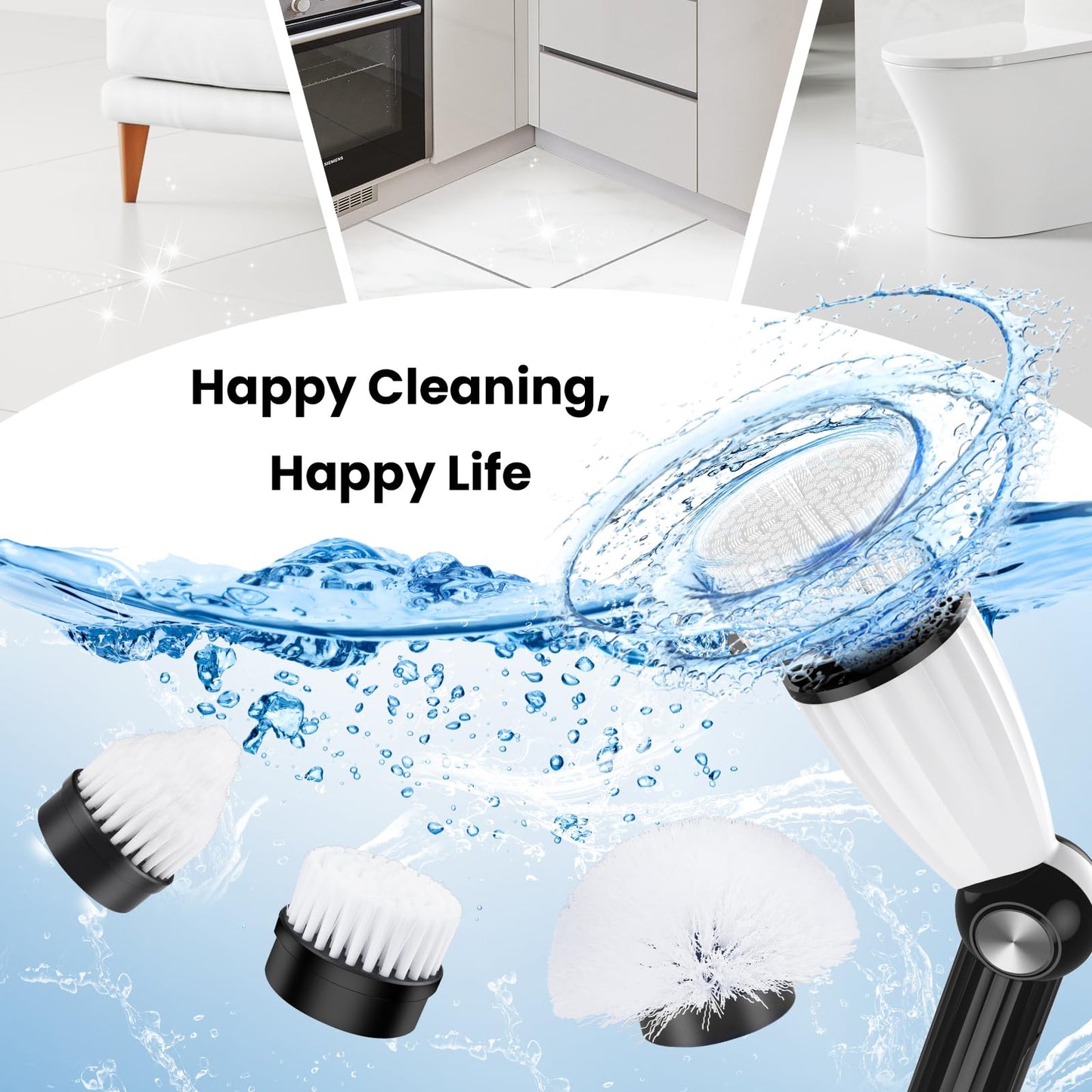 Electric Spin Scrubber for Bathroom and Kitchen