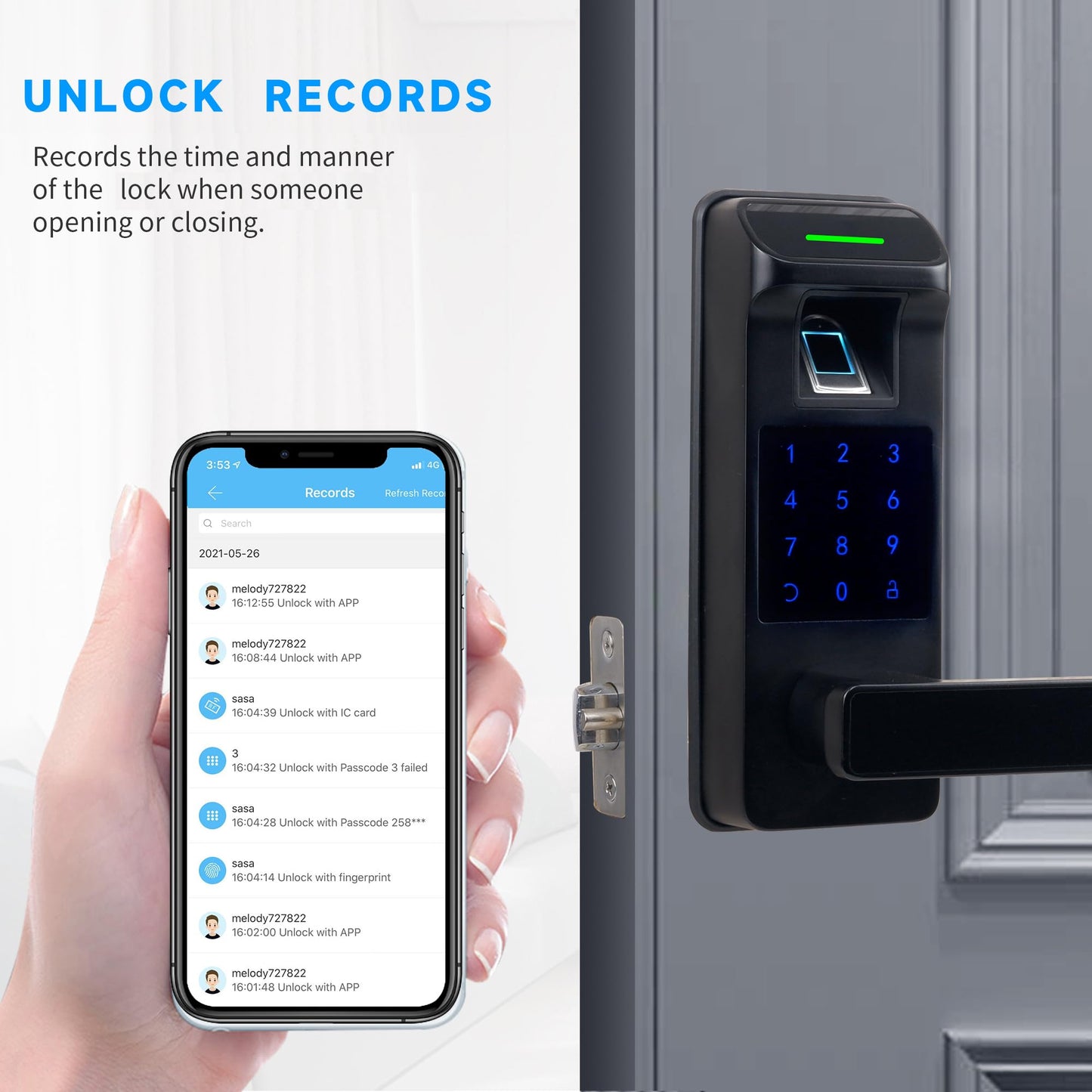 HARFO Keyless Smart Fingerprint Door Lock