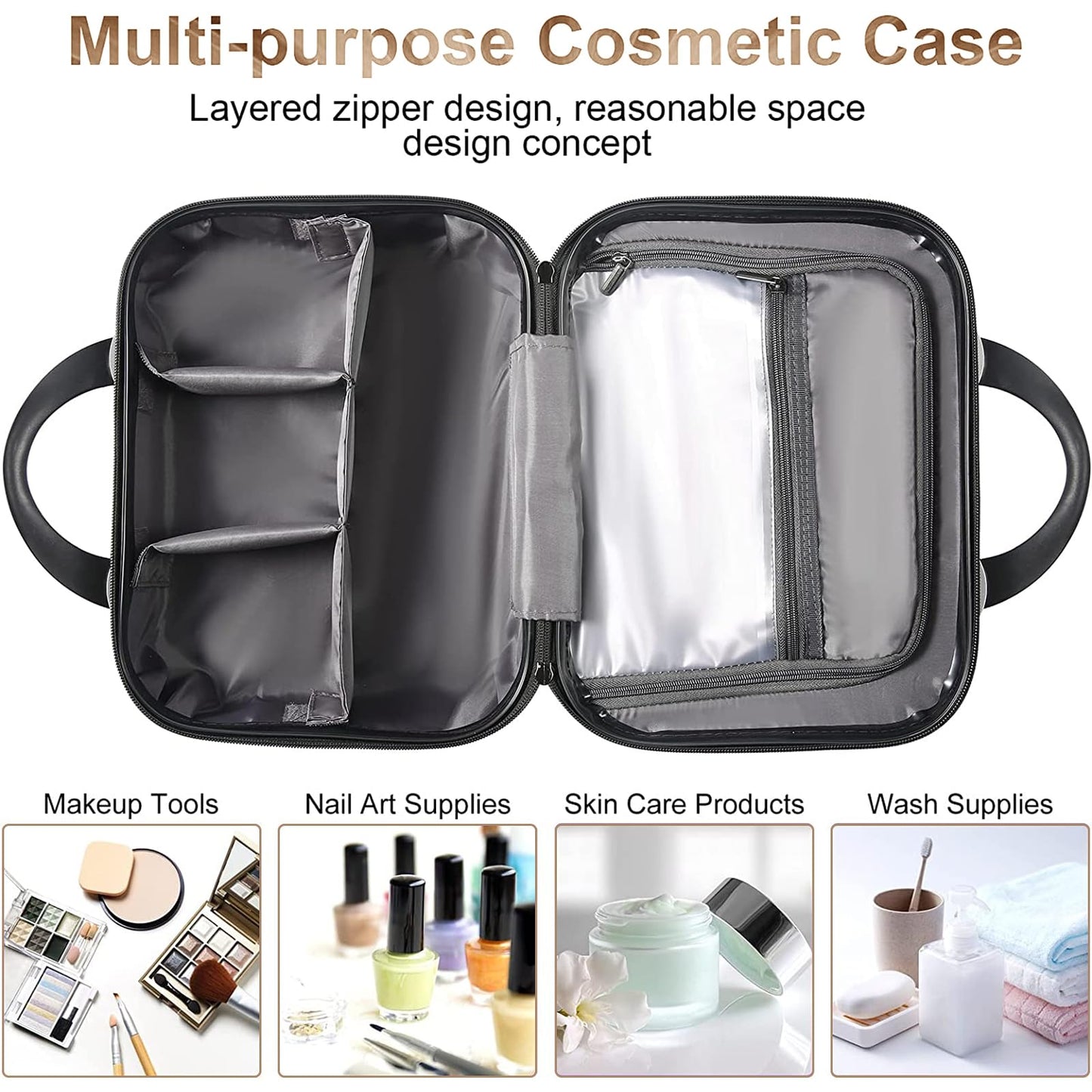 Feybaul Luggage Suitcase PC+ABS with TSA Lock Expandable Hardshell Carry On Luggage with Spinner Wheels 20in 24in 28in… (Champagne, 2-Piece Set(14/20))