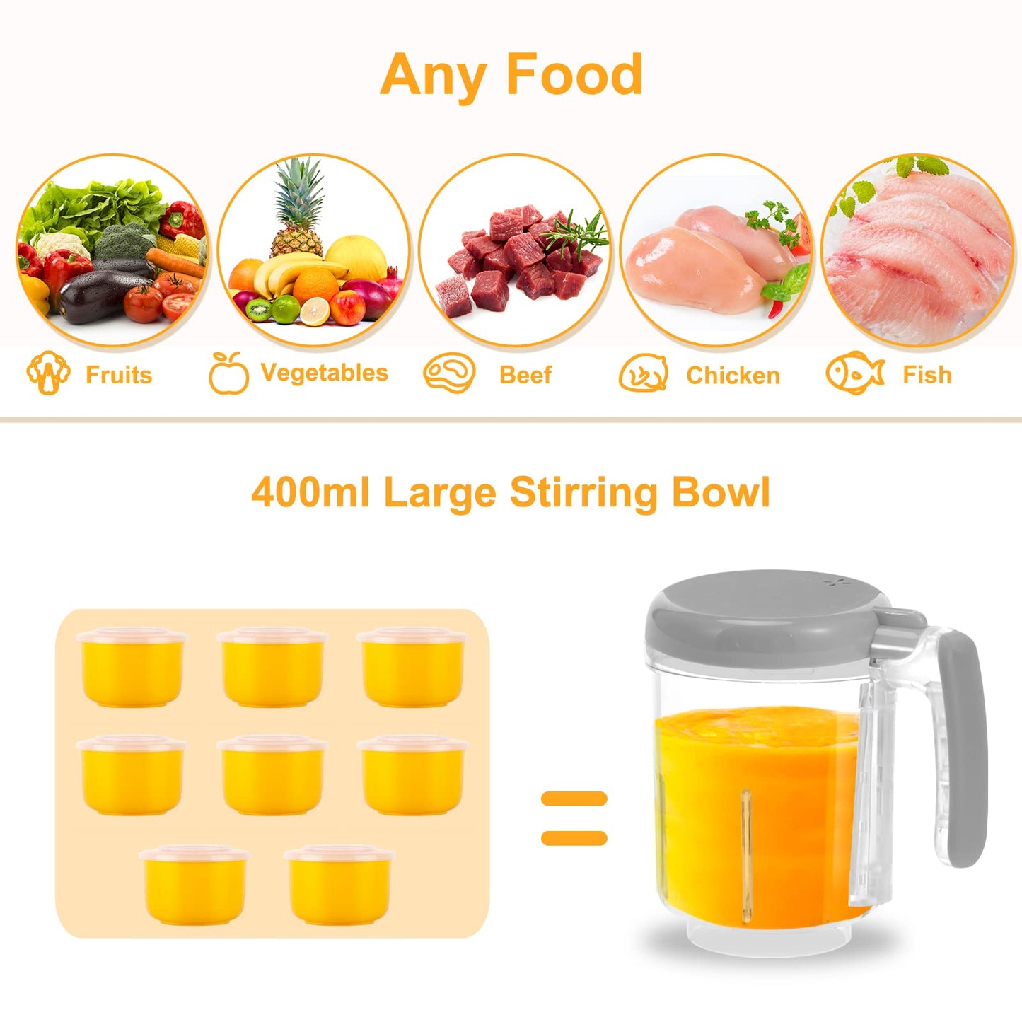 Baby Food Maker Steamer and Blender by Bar