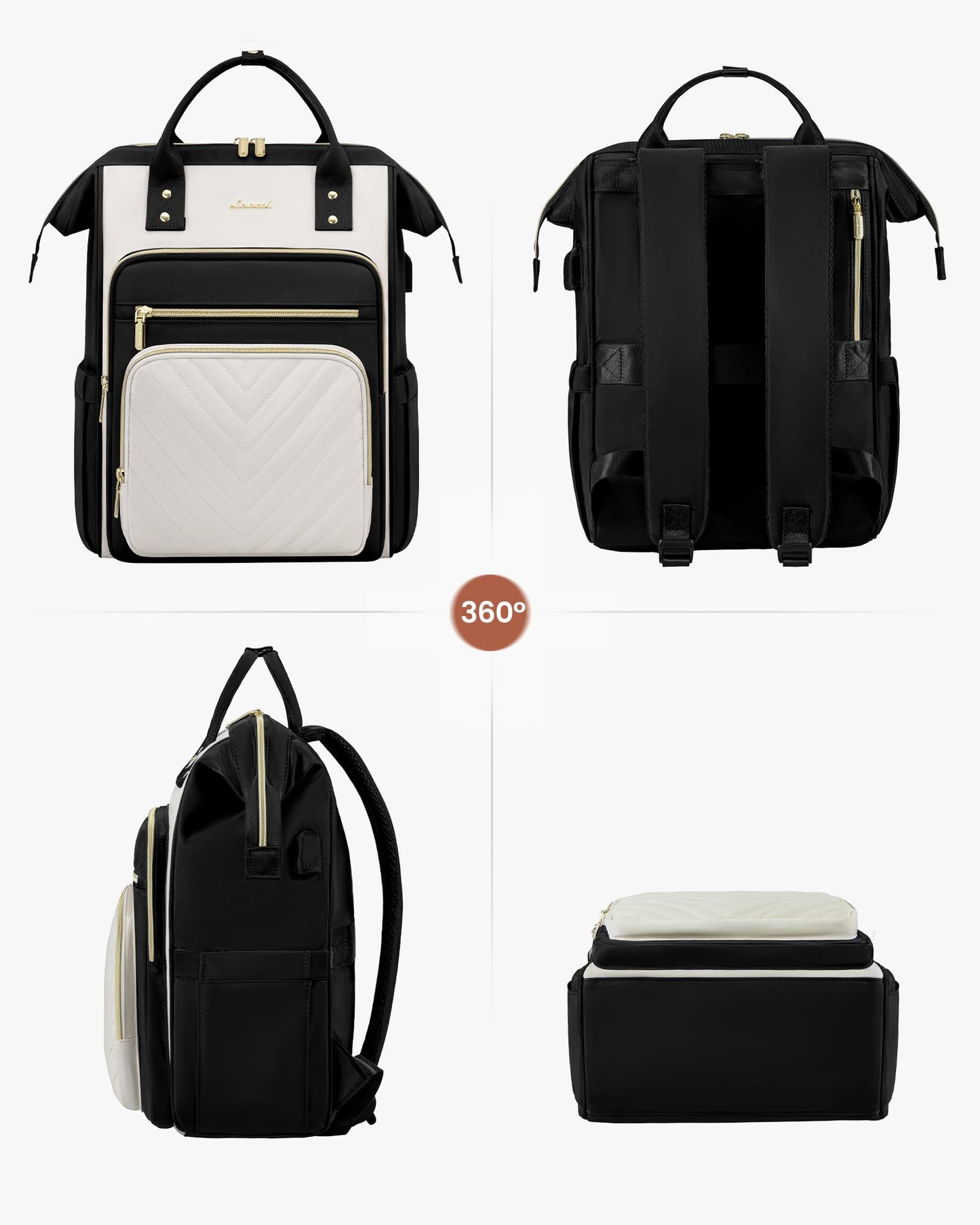 LOVEVOOK 15.6 Inch Laptop Backpack with USB Port