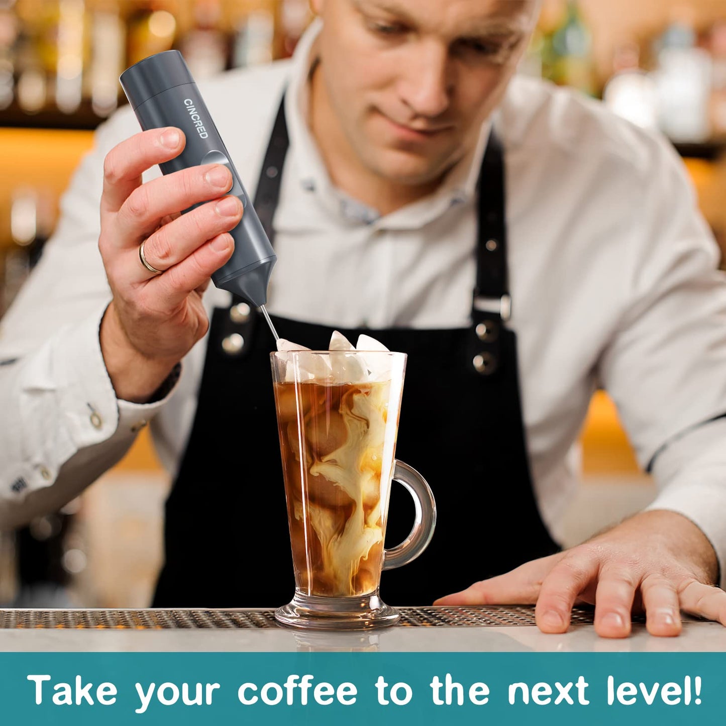 Cincred Electric Milk Frother for Coffee Drinks