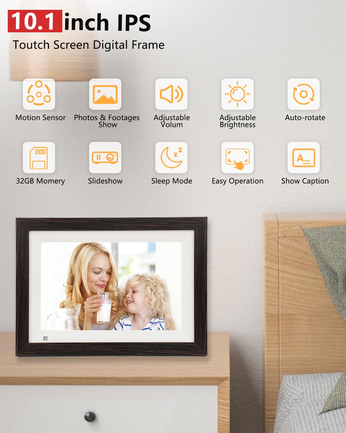 MAEZOE 10.1" WiFi Digital Picture Frame with Touch