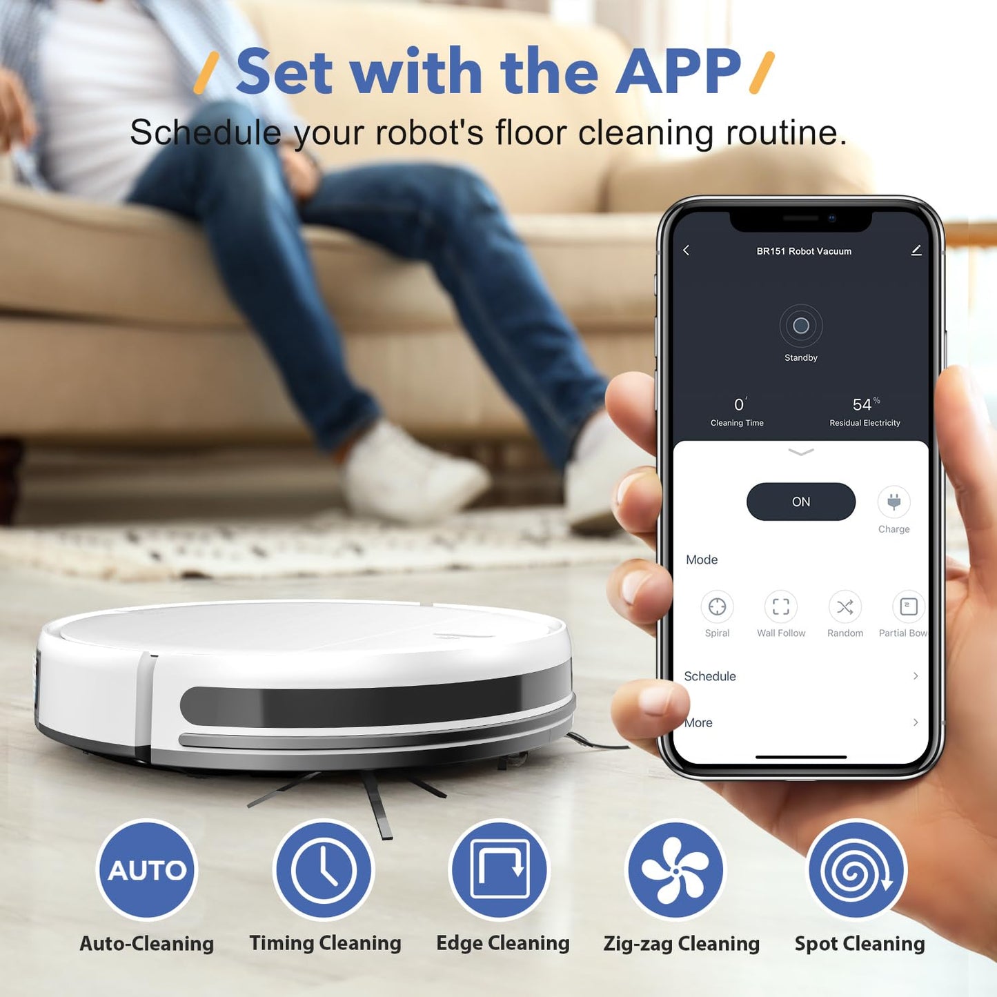 UMMUND 2-in-1 Robot Vacuum and Mop Cleaner