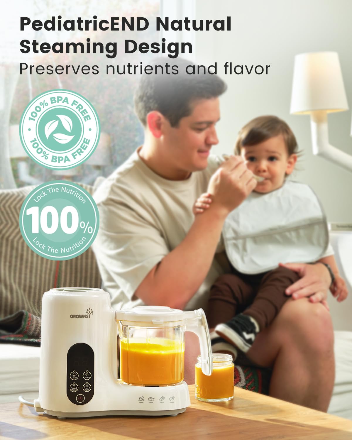 Baby Food Maker with Steam Basket by GROWNSY