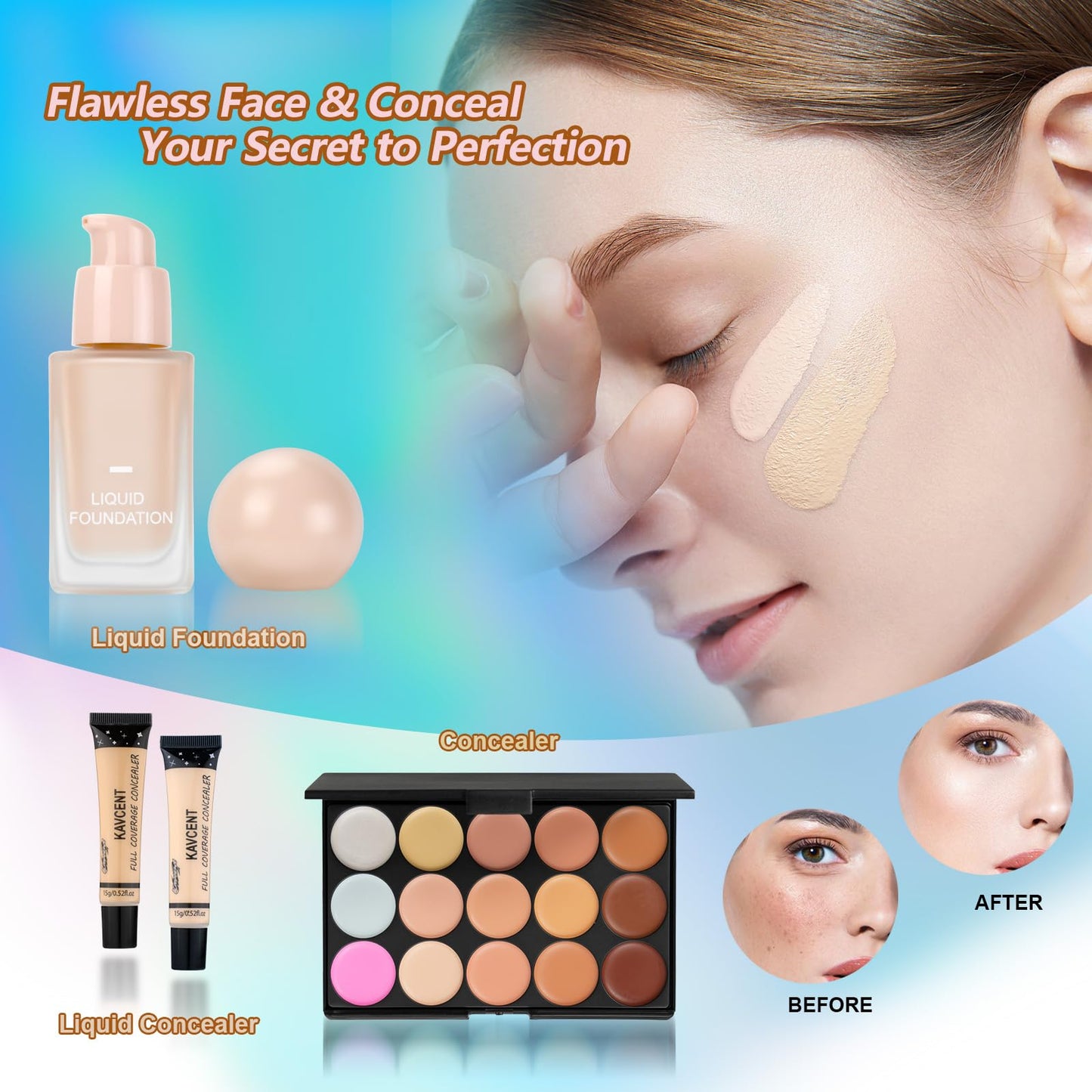 Makeup Kit for Teens - KAVCENT Full Set