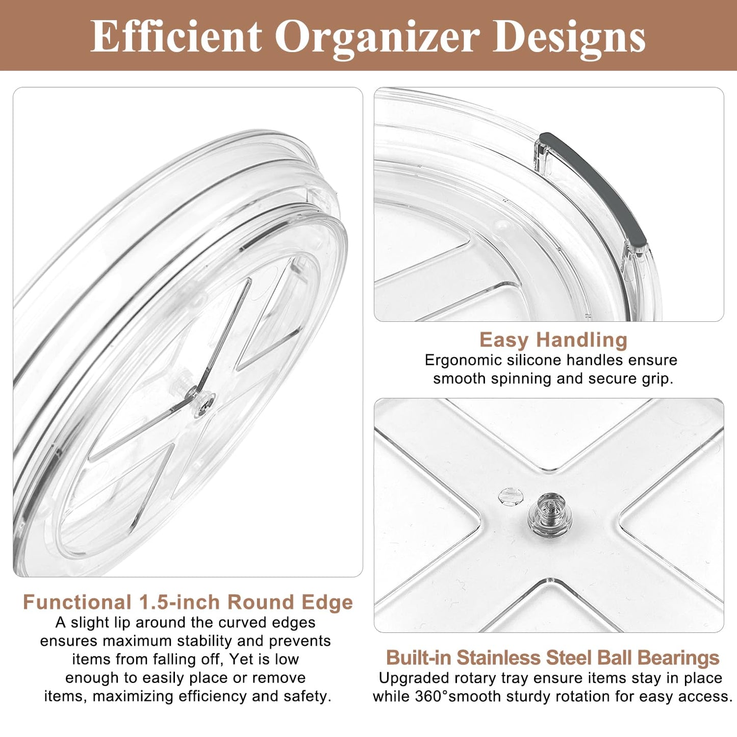 9.25 Inch Lazy Susan Organizer Set of 4