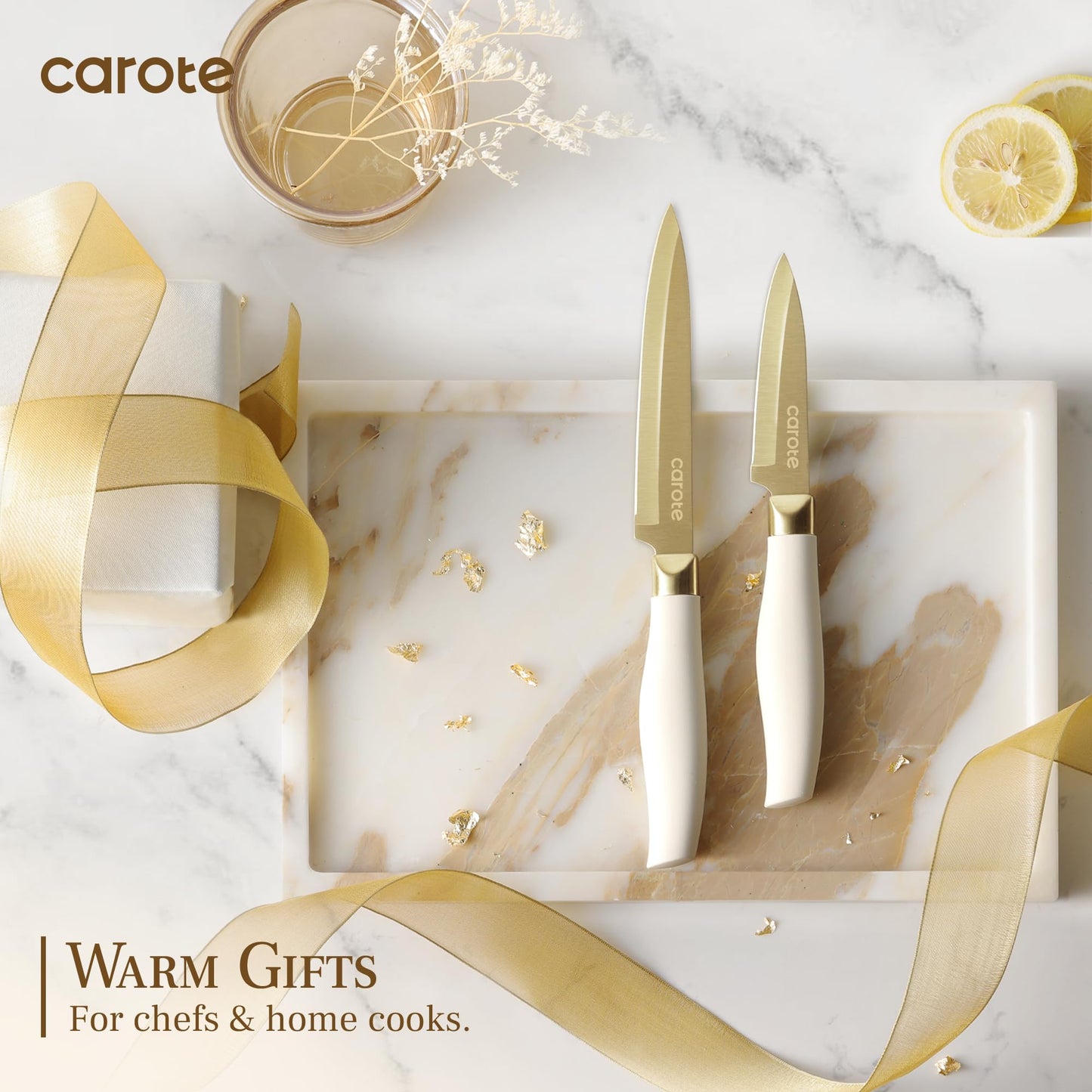 CAROTE 12-Piece Stainless Steel Knife Set
