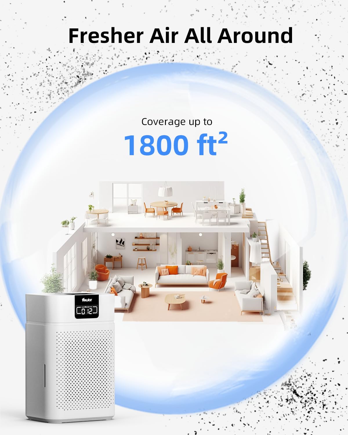 VEWIOR Air Purifier for Large Rooms