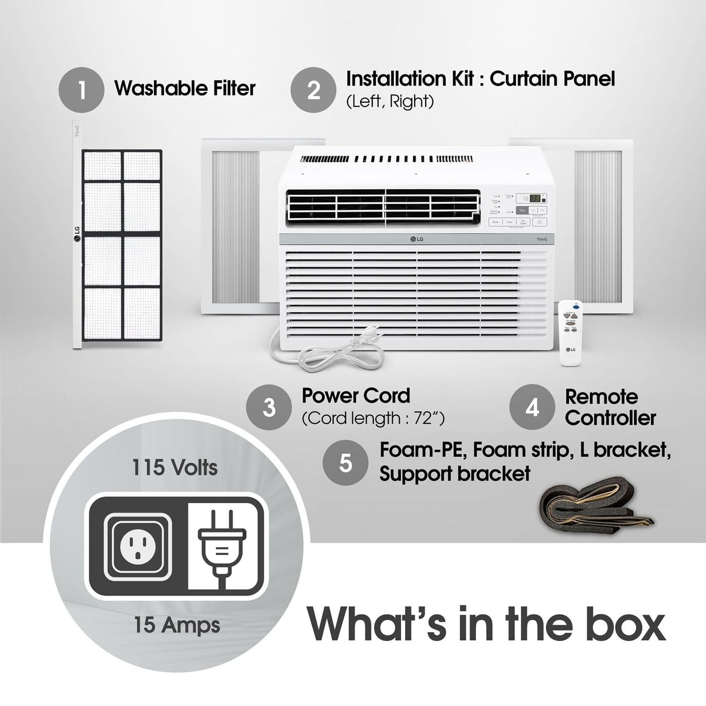 12000 BTU LG Window Air Conditioner with Remote