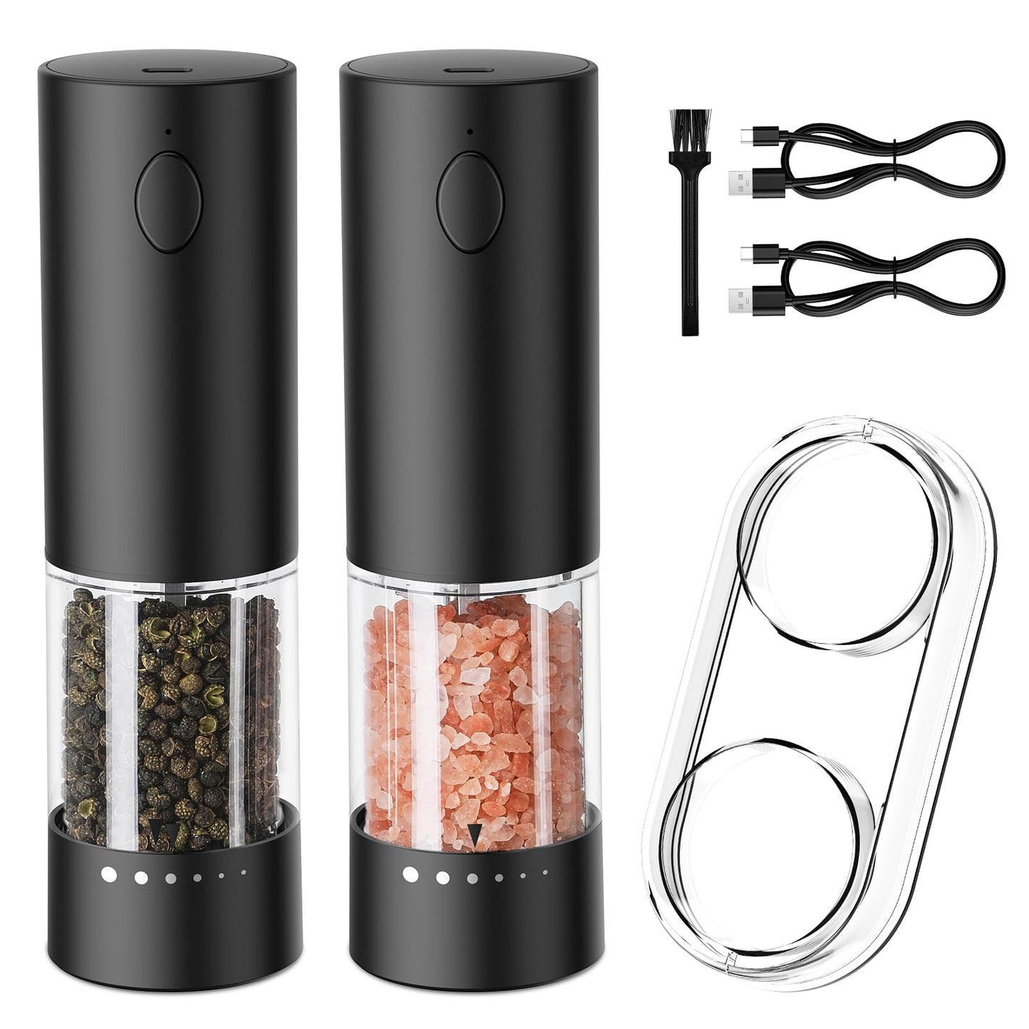 2-Pack USB Rechargeable Electric Grinder Set