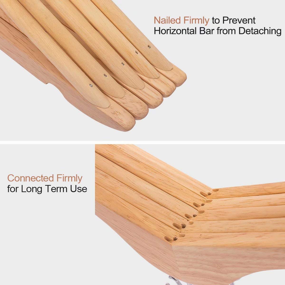 ELONG HOME Wooden Suit Hangers 30 Pack