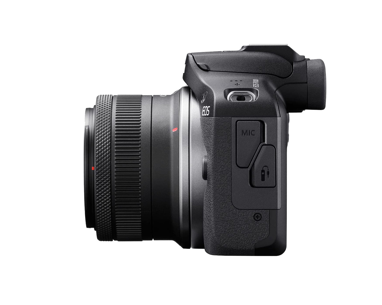 Canon EOS R100 Mirrorless Camera RF-S18-45mm F4.5-6.3 IS STM Lens Kit, 24.1 Megapixel CMOS (APS-C) sensor, 4K Video, RF Mount, Black