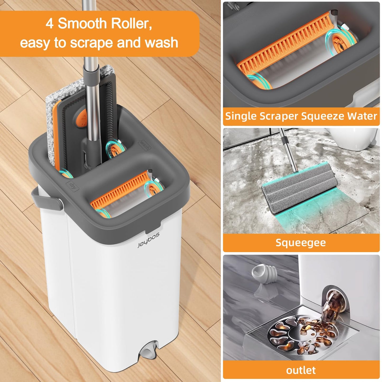 MOPALL Mop and Bucket with Wringer Set