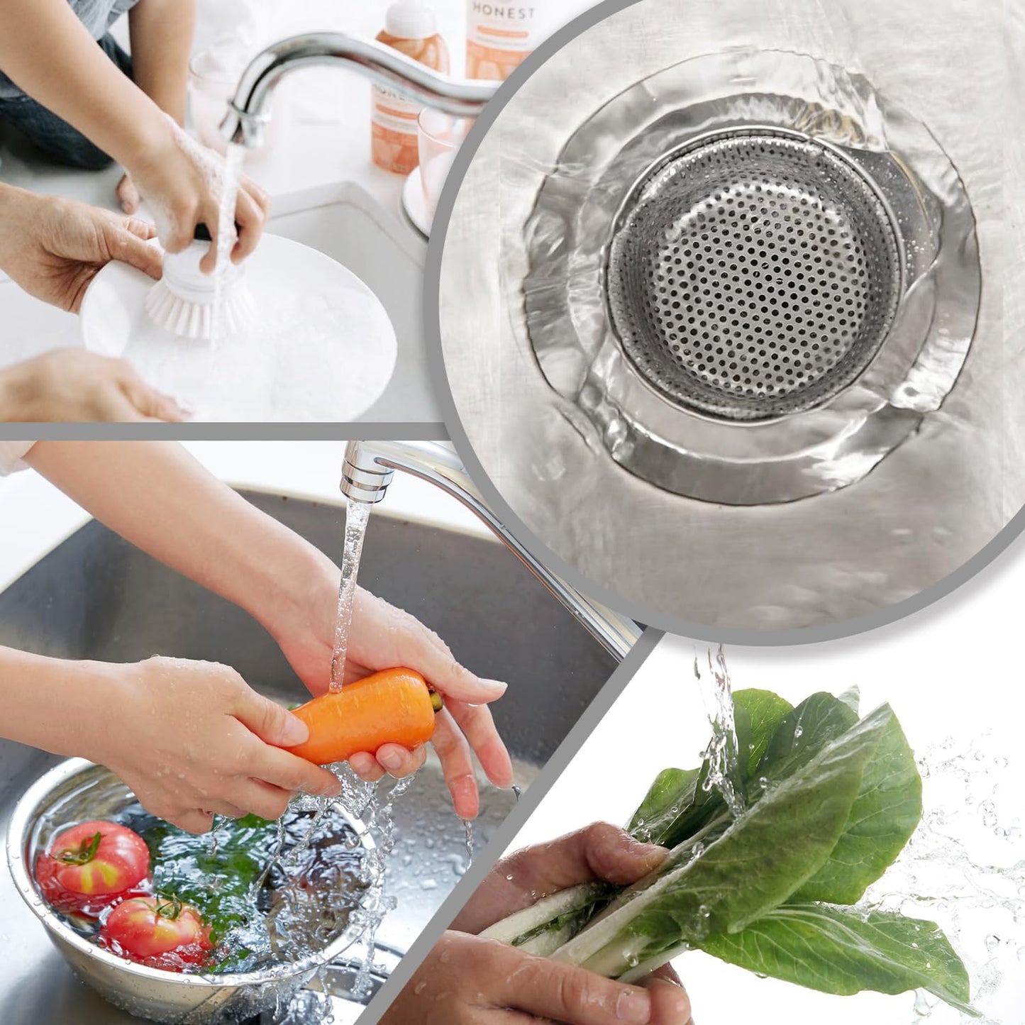 4 Pack Stainless Steel Sink Drain Strainers