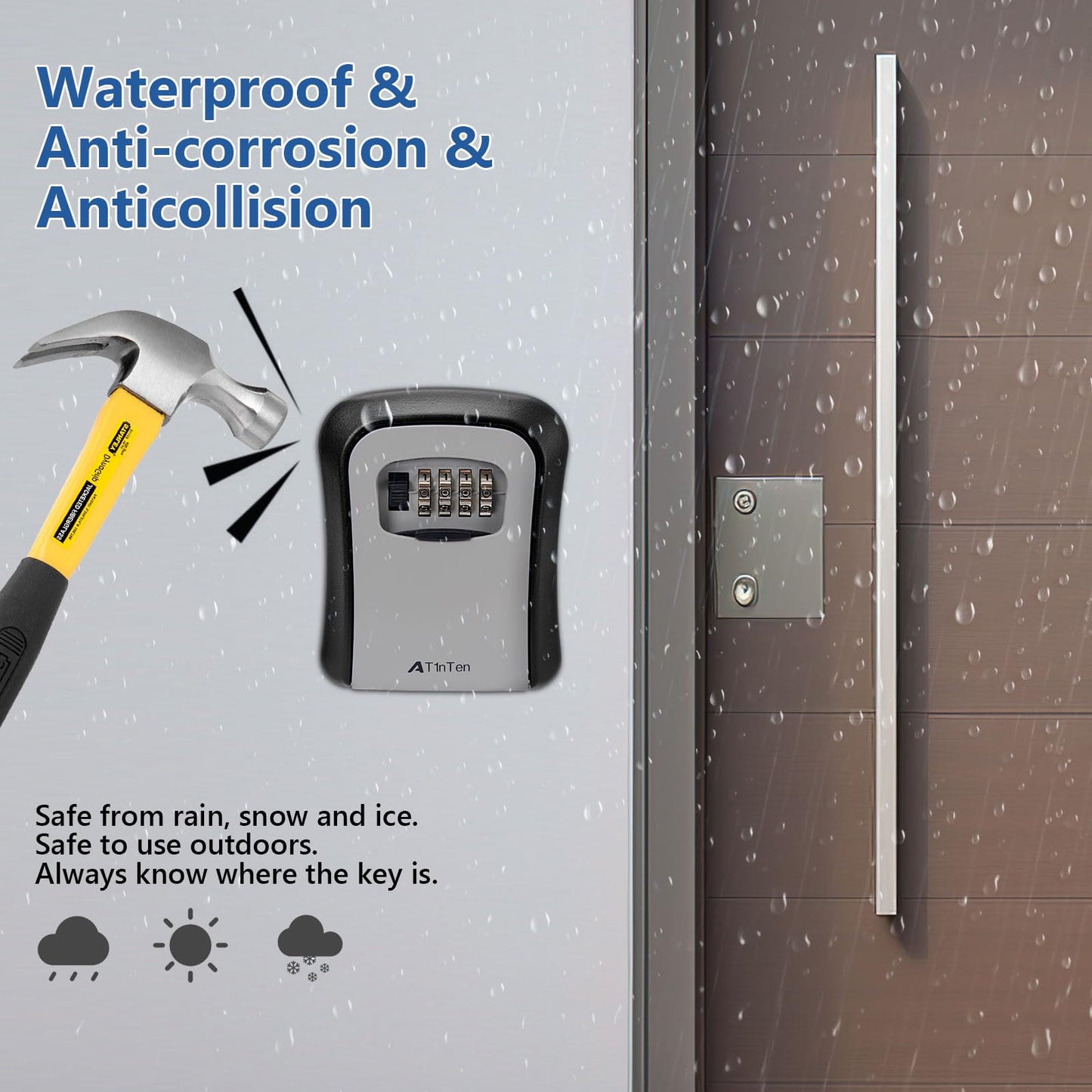 4-Digit Key Lock Box for Home Security
