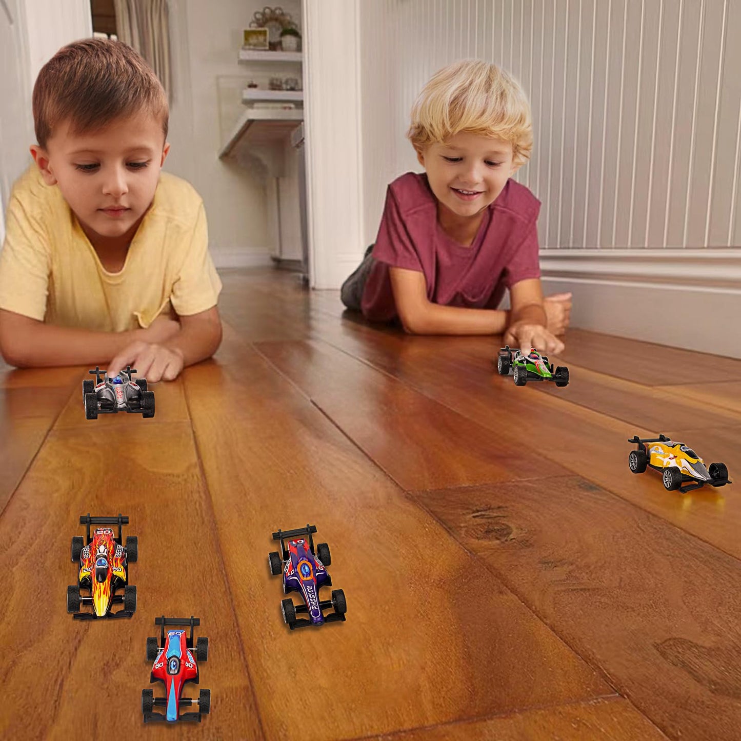 BYLGKE Toys for Ages 2-4, Baby Toys Cars, Die-Cast Racing Cars Party Favors, Pull-Back Car Educational Toys, Montessori Toys for 2+ Year Old Kids Toddlers, Pack of 12